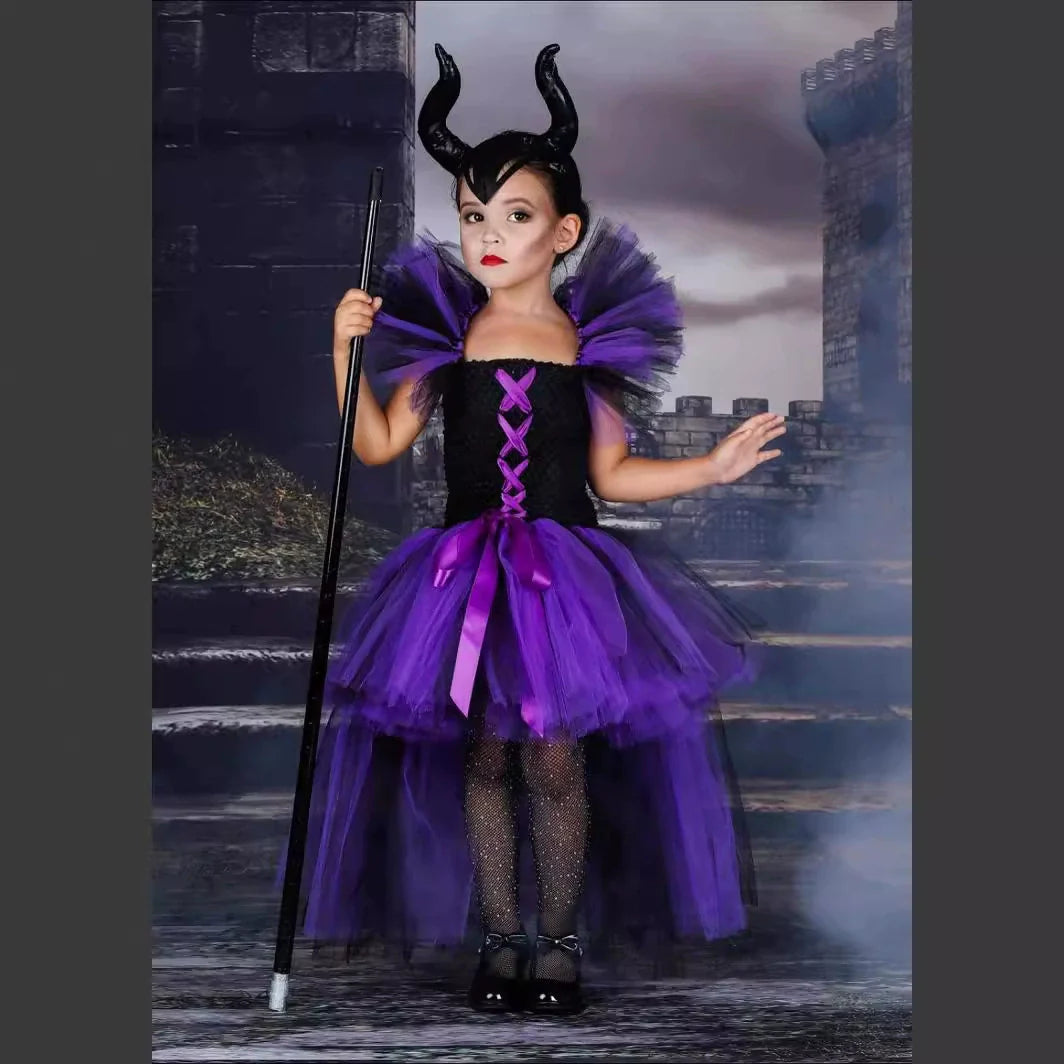 Halloween Sleeping Witch Costume Set Dress with Wand-0