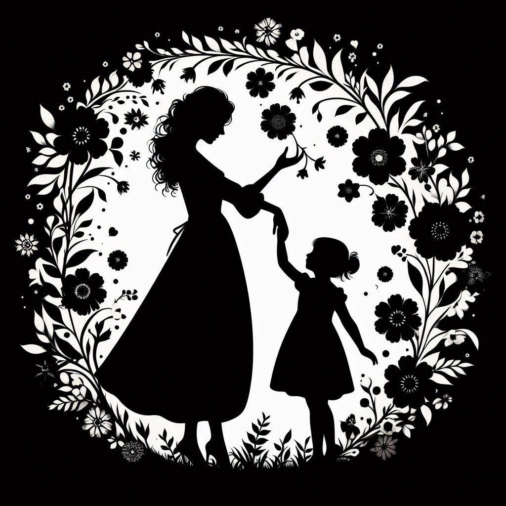 3 x 3 wooden fridge magnet--Silhouettes