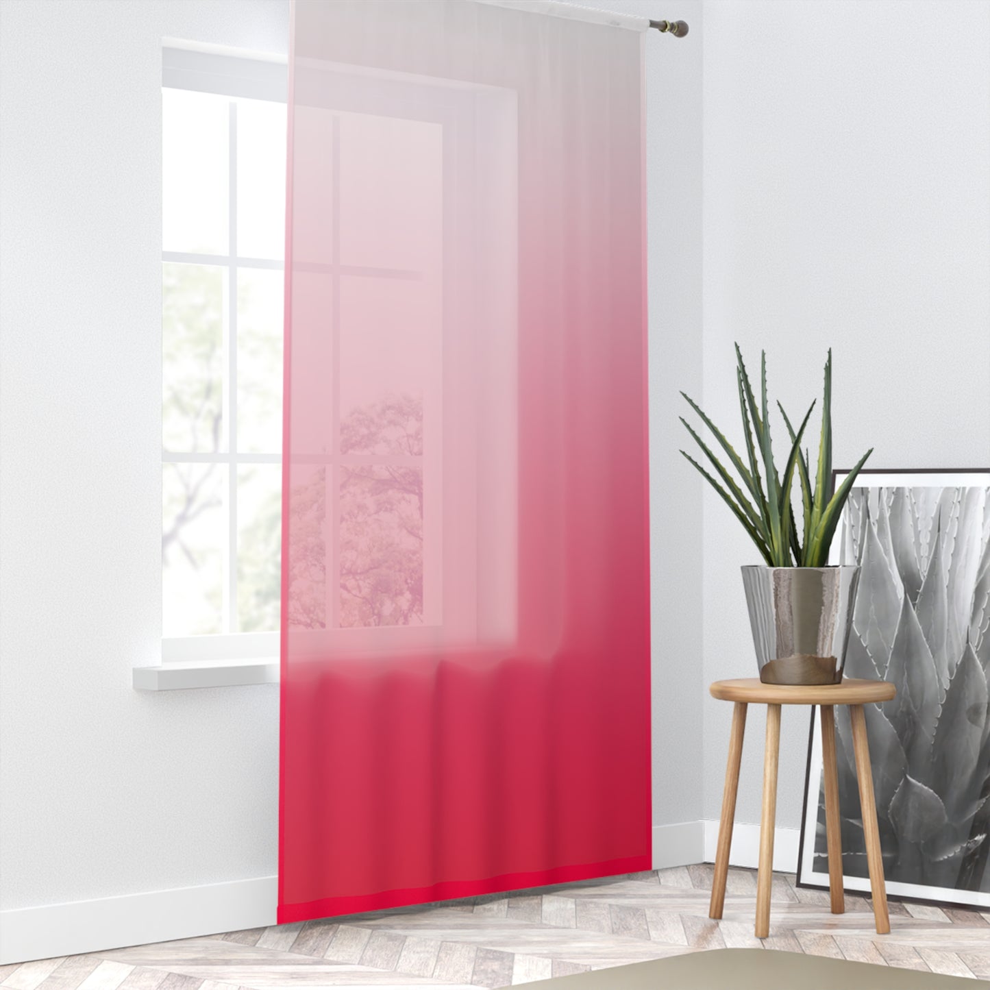 Gorgeous Ombre Sheer Window Curtain - Elegant Home Decor, Living Room Drapes, Bedroom Curtains, Wedding Gift, Modern Aesthetic