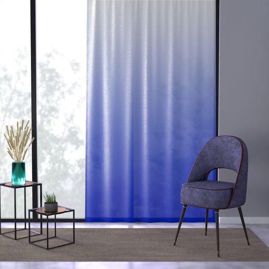 Ombre Blue Window Curtains, Sheer Drapes, Home Decor, Brighten Your Space, Modern Vibe, Bedroom, Living Room