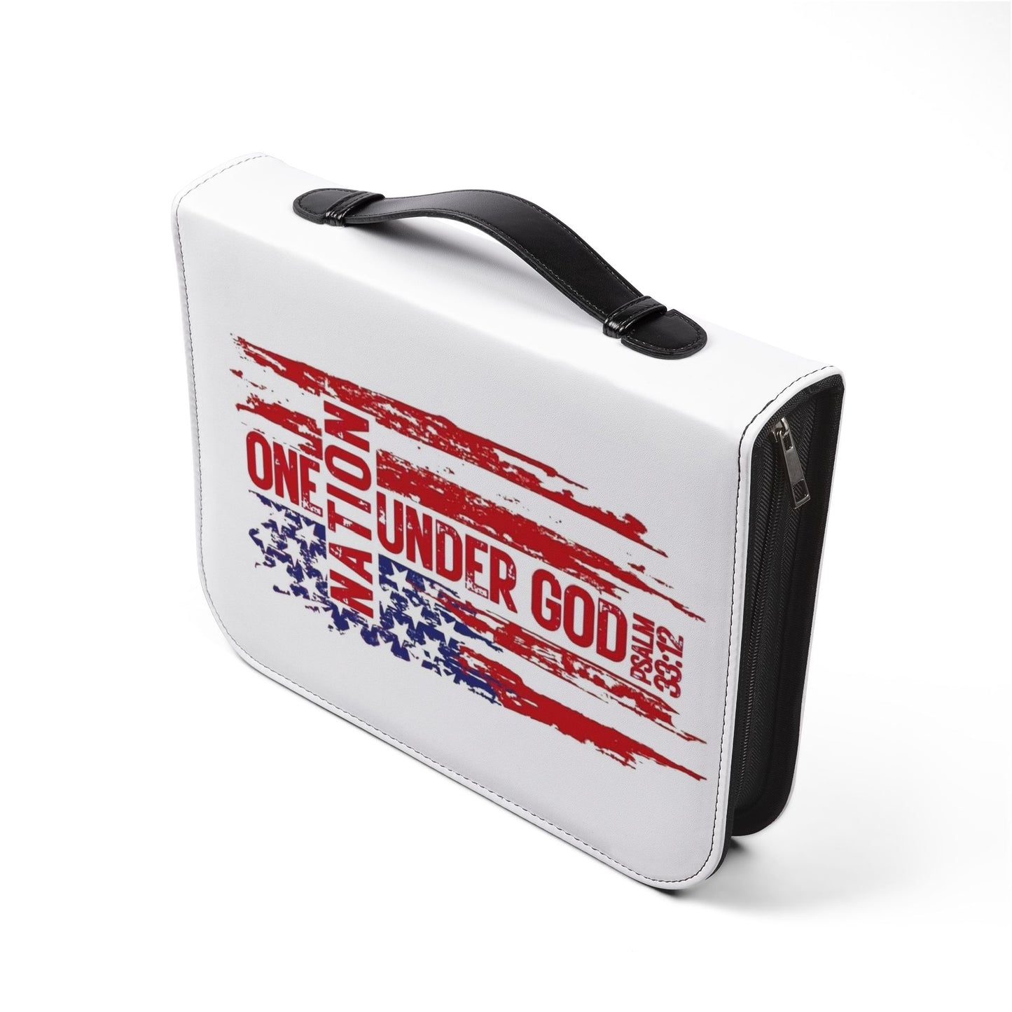 Patriotic Bible Cover - One Nation Under God, Religious Gift, Christian Accessory, Memorial Day, Independence Day, Church, Bible Holder