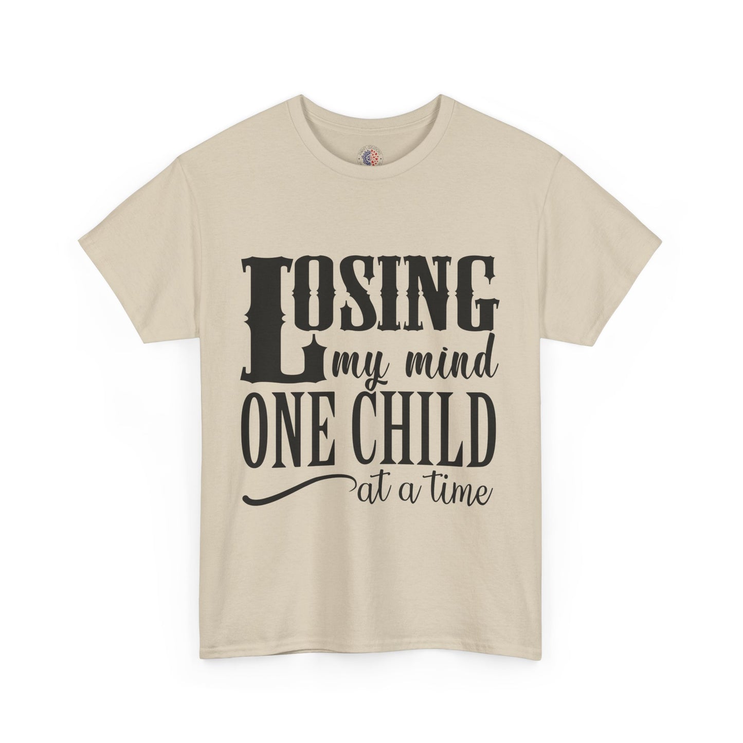 Losing My Mind Unisex Heavy Cotton Tee, Funny Parents T-Shirt, Gift for Moms, Humor Shirt for Dad, Casual Wear, Family Humor Top