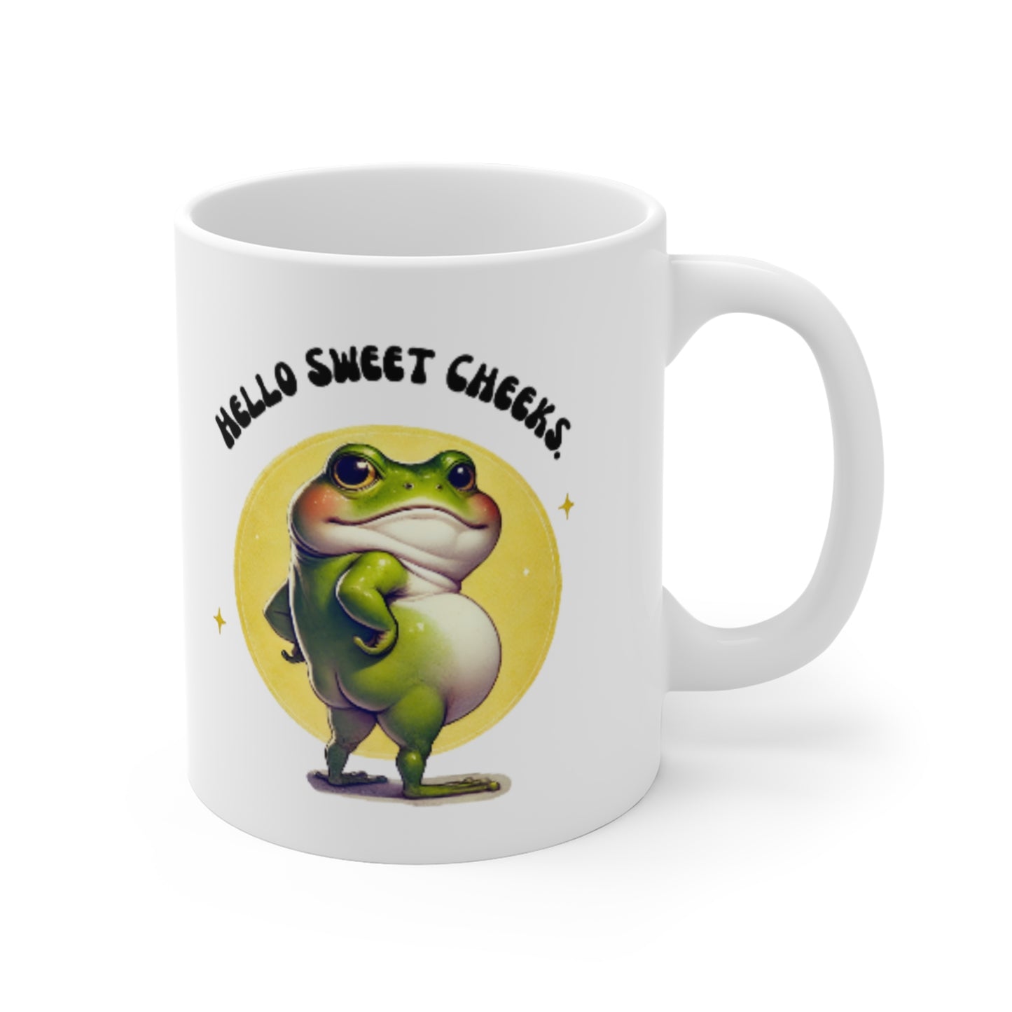 Whimsical Frog Mug, Cute Coffee Cup, Funny Gift for Friends, Kawaii Ceramic Mug, Unique Kitchenware, Quirky Drinkware