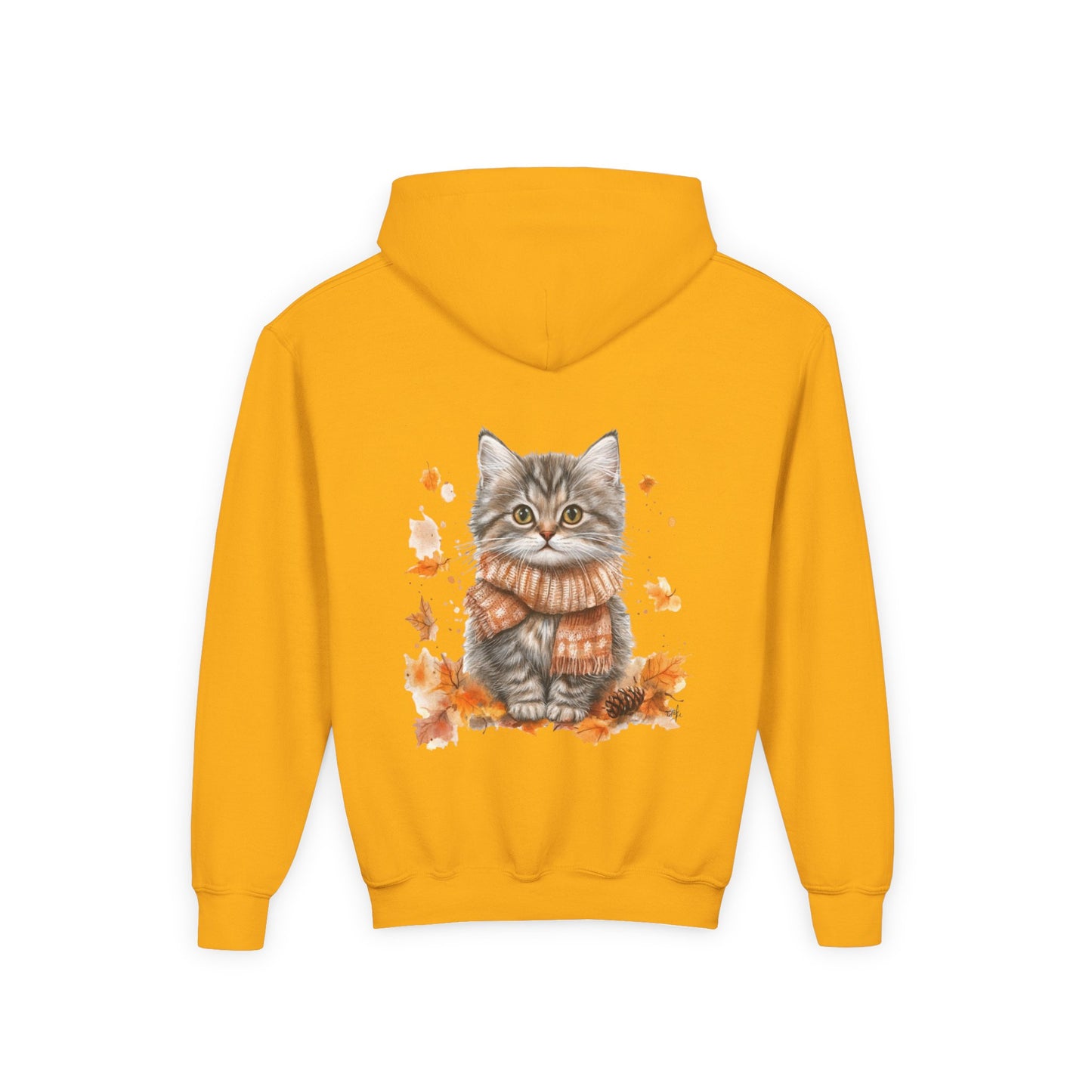 Cozy Cat Sweatshirt for Kids, Autumn Vibes Hoodie, Feline Lover Gift, Fall Fashion, Adorable Cat Sweater, Cute Animal Apparel