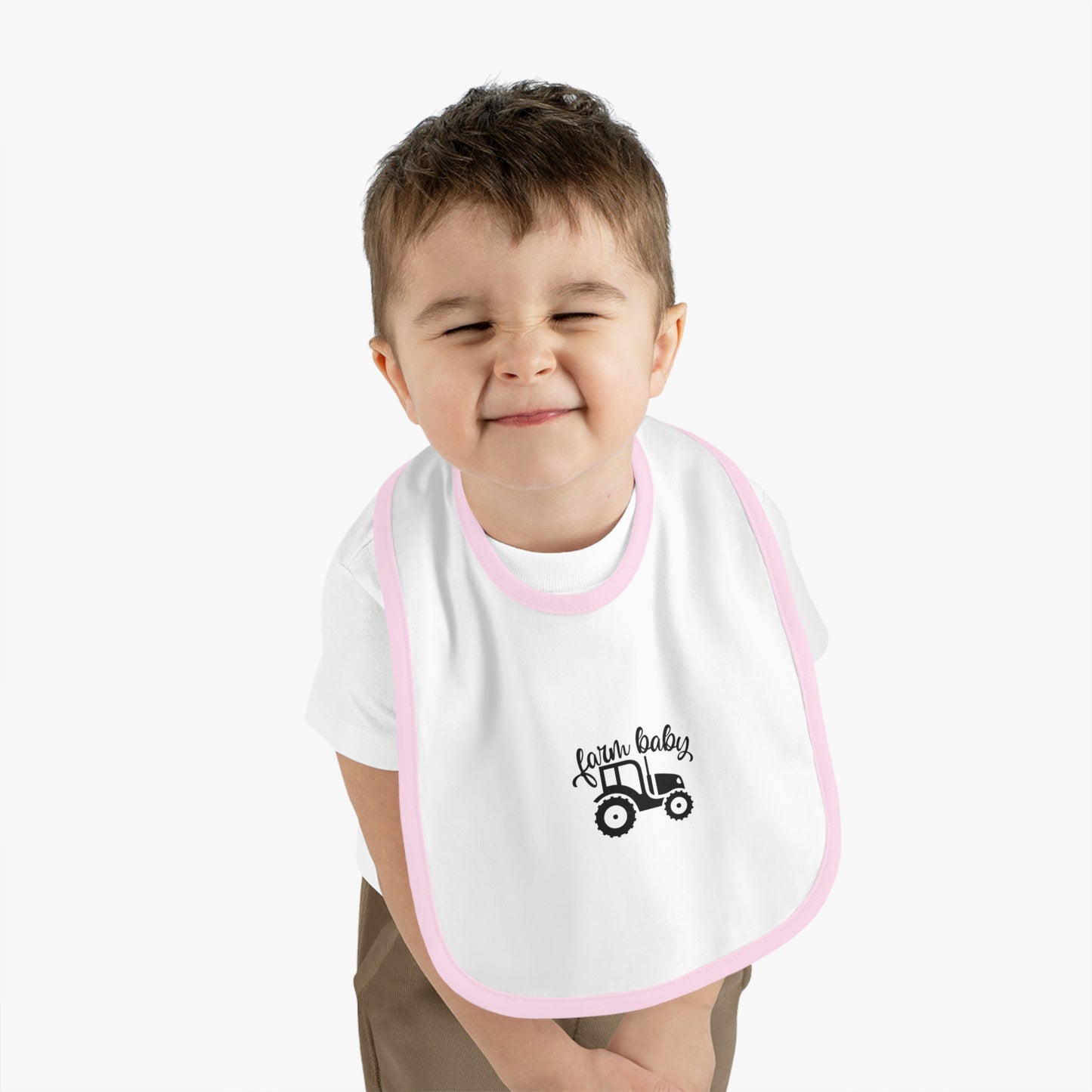 Farm Baby Bib, Cute Baby Bib for Newborns, Infant Gift, Tractor Bib, Baby Shower Gift, Farm-Themed Baby Essentials