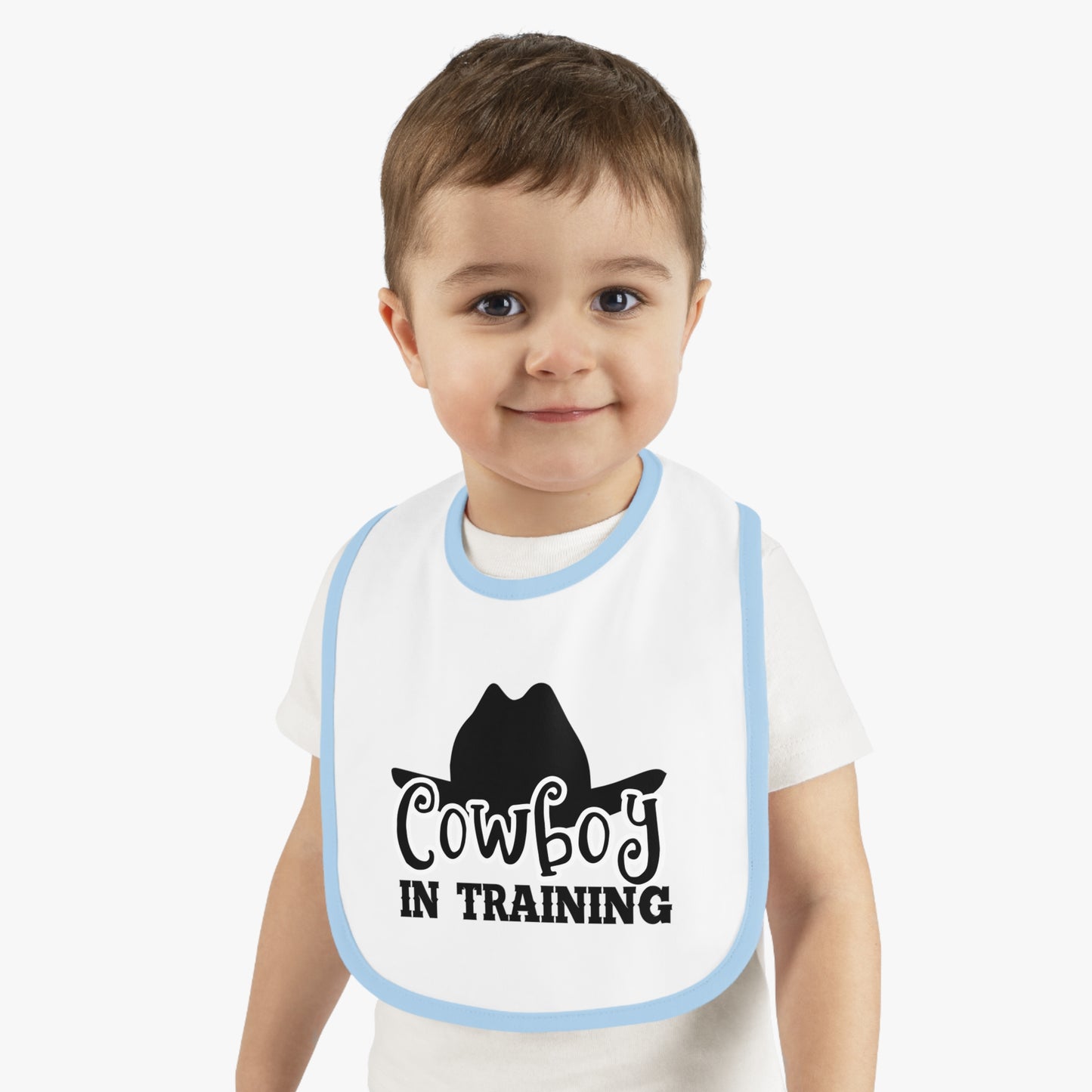 Cute Cowboy Bib for Toddlers - Perfect Baby Gift, Fun Baby Shower Present, Western Theme Feeding Bib, Adorable Baby Outfit