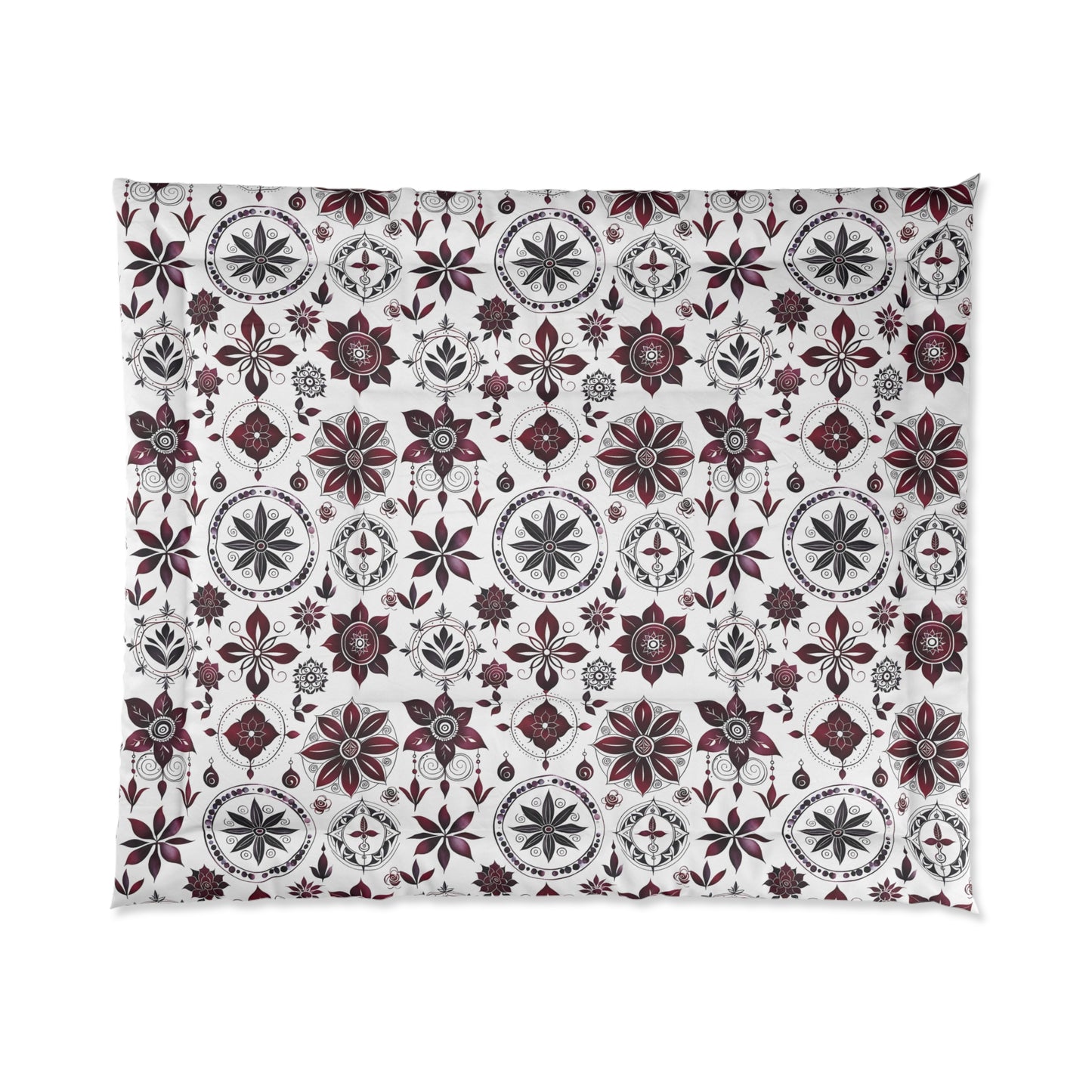 Cozy Floral Comforter - Boho Chic Bedding, Warmth for Home, Perfect for Winter, Housewarming Gift, Bed Decor