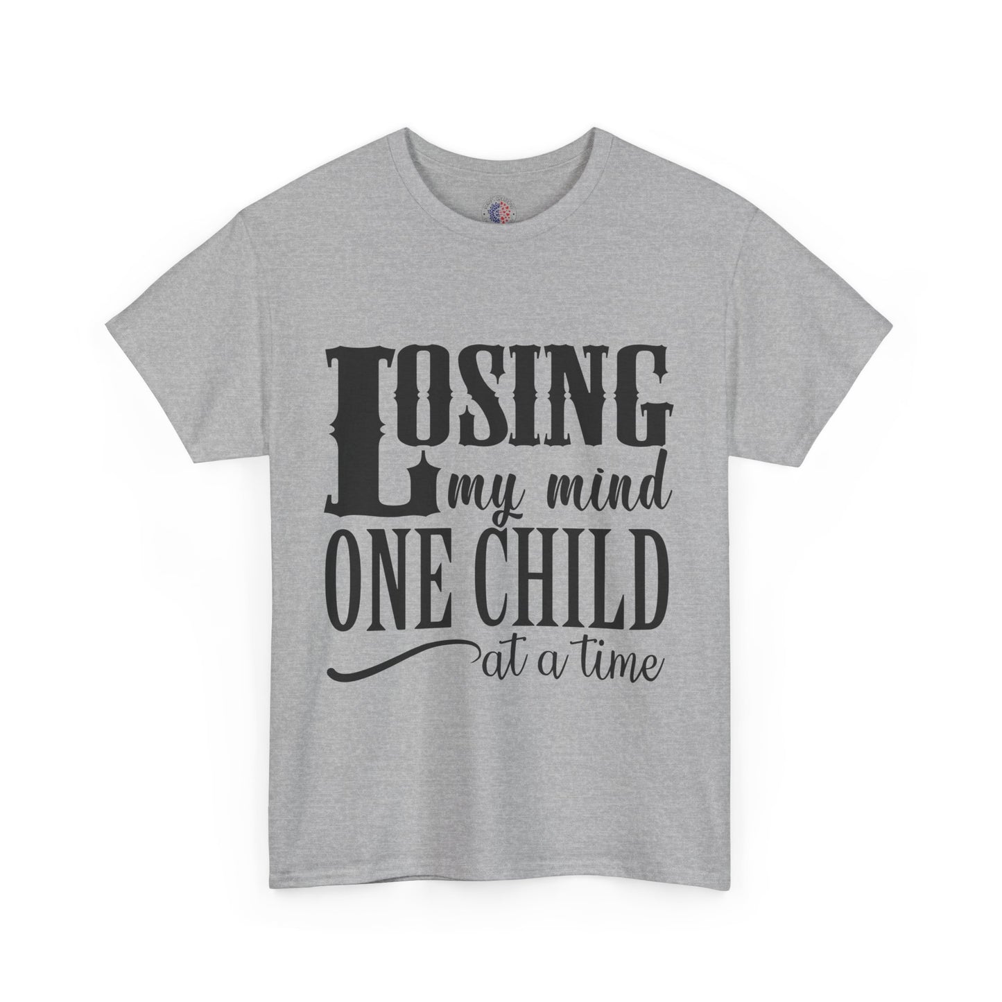 Losing My Mind Unisex Heavy Cotton Tee, Funny Parents T-Shirt, Gift for Moms, Humor Shirt for Dad, Casual Wear, Family Humor Top