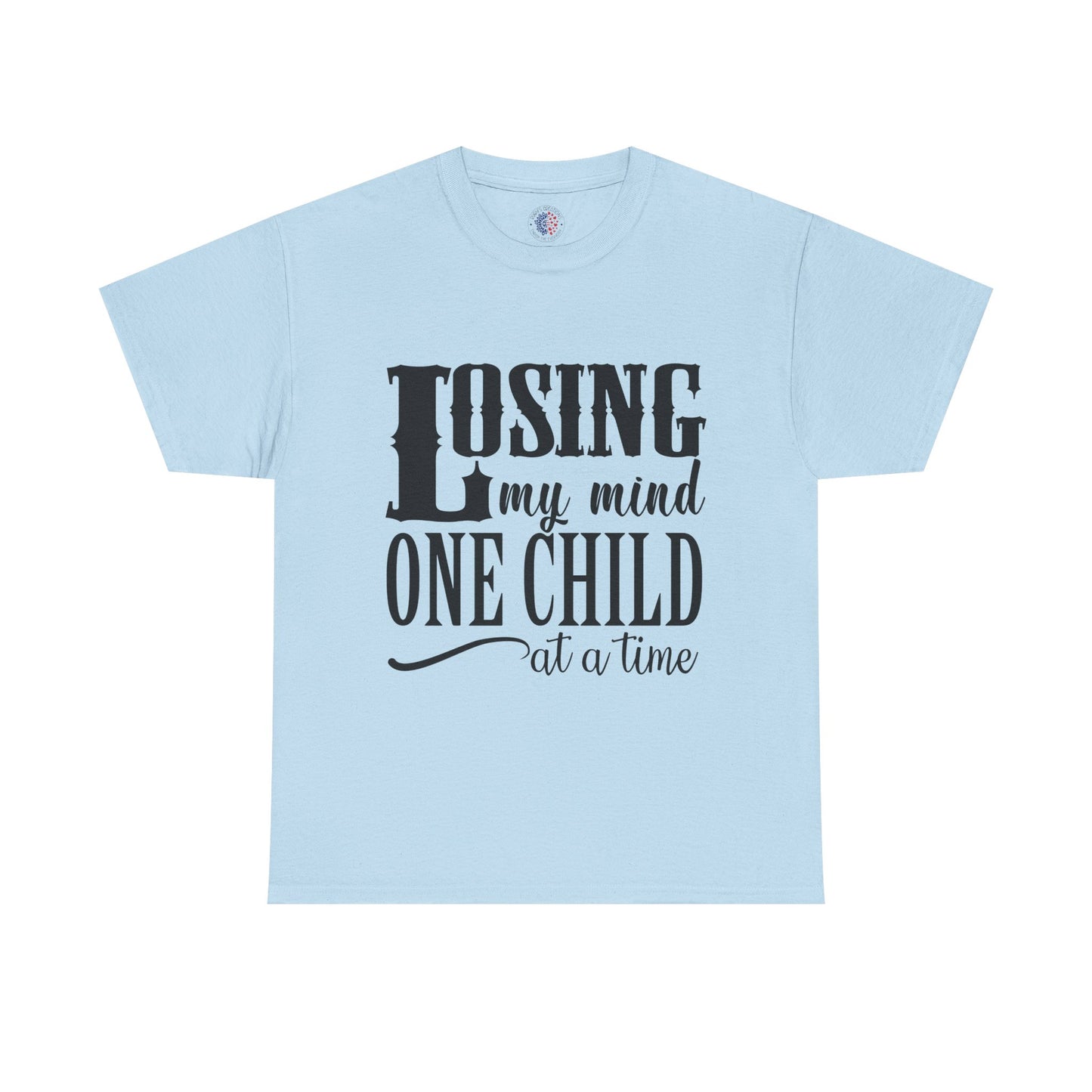 Losing My Mind Unisex Heavy Cotton Tee, Funny Parents T-Shirt, Gift for Moms, Humor Shirt for Dad, Casual Wear, Family Humor Top