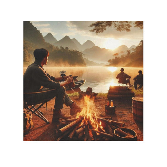 Nature-Inspired Face Towel for Outdoor Enthusiasts, Camping Towels, Eco-Friendly Washcloths, Gift for Adventurers, Wilderness Home Decor