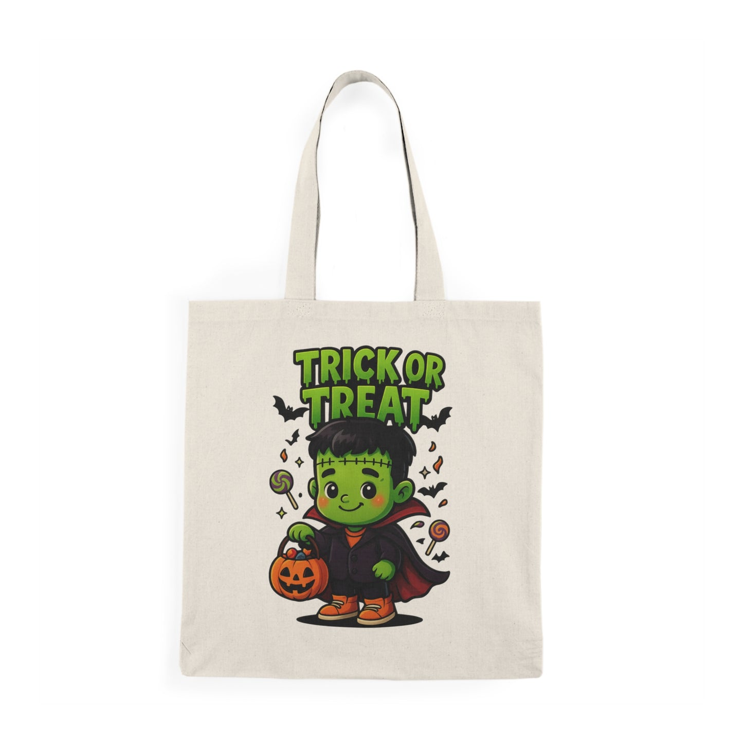 Halloween Trick or Treat Tote Bag, Eco-Friendly Shopping Bag, Gift for Kids, Halloween Party Favor, Reusable Grocery Bag