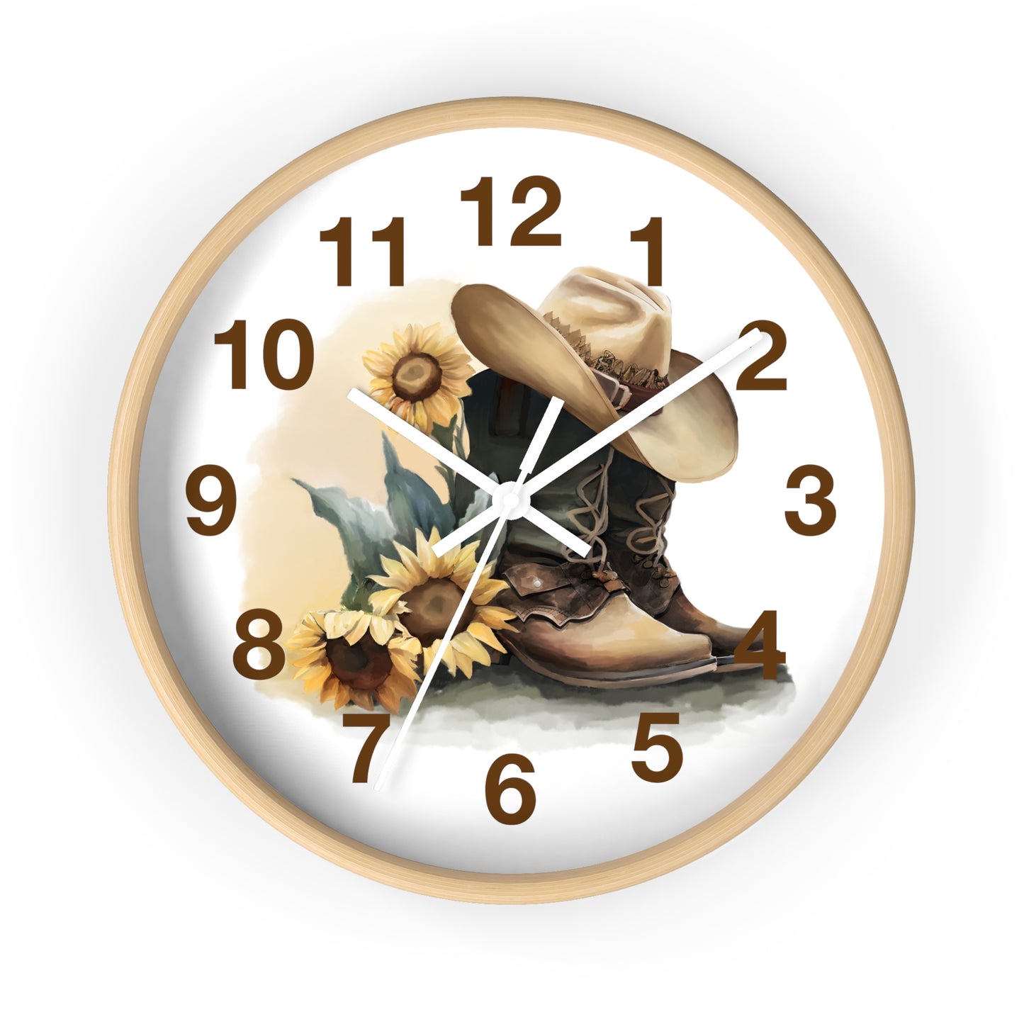 Rustic Cowboy Wall Clock with Sunflowers | Western Decor for Home, Gift for Rodeo Lovers, Farmhouse Wall Art, Country Style Timepiece, [...]
