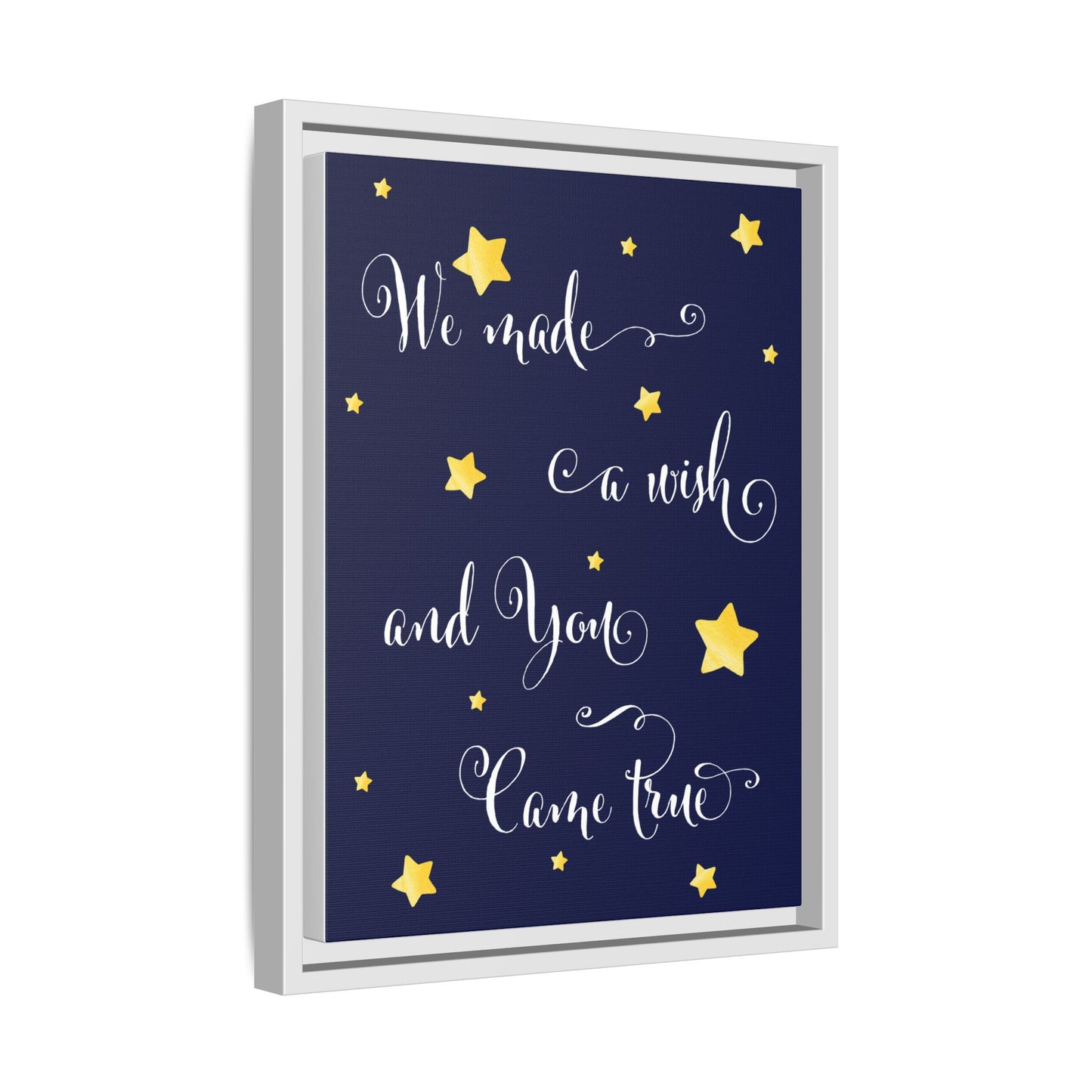 Framed Canvas Wall Art - "We Made a Wish and You Came True" - Perfect Gift for Birthdays, Baby Showers, Nursery Decor, Home Accent, [...]