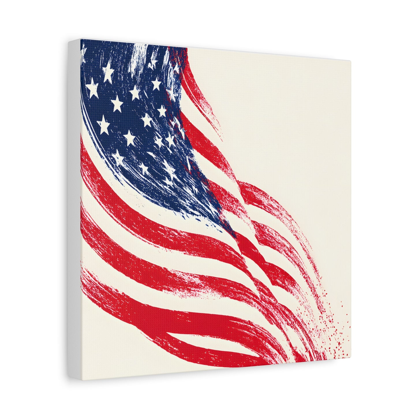 Patriotic Canvas Artwork, Wall Decor, American Flag Art, Home Decoration, July 4th Decor, Gift for Veterans