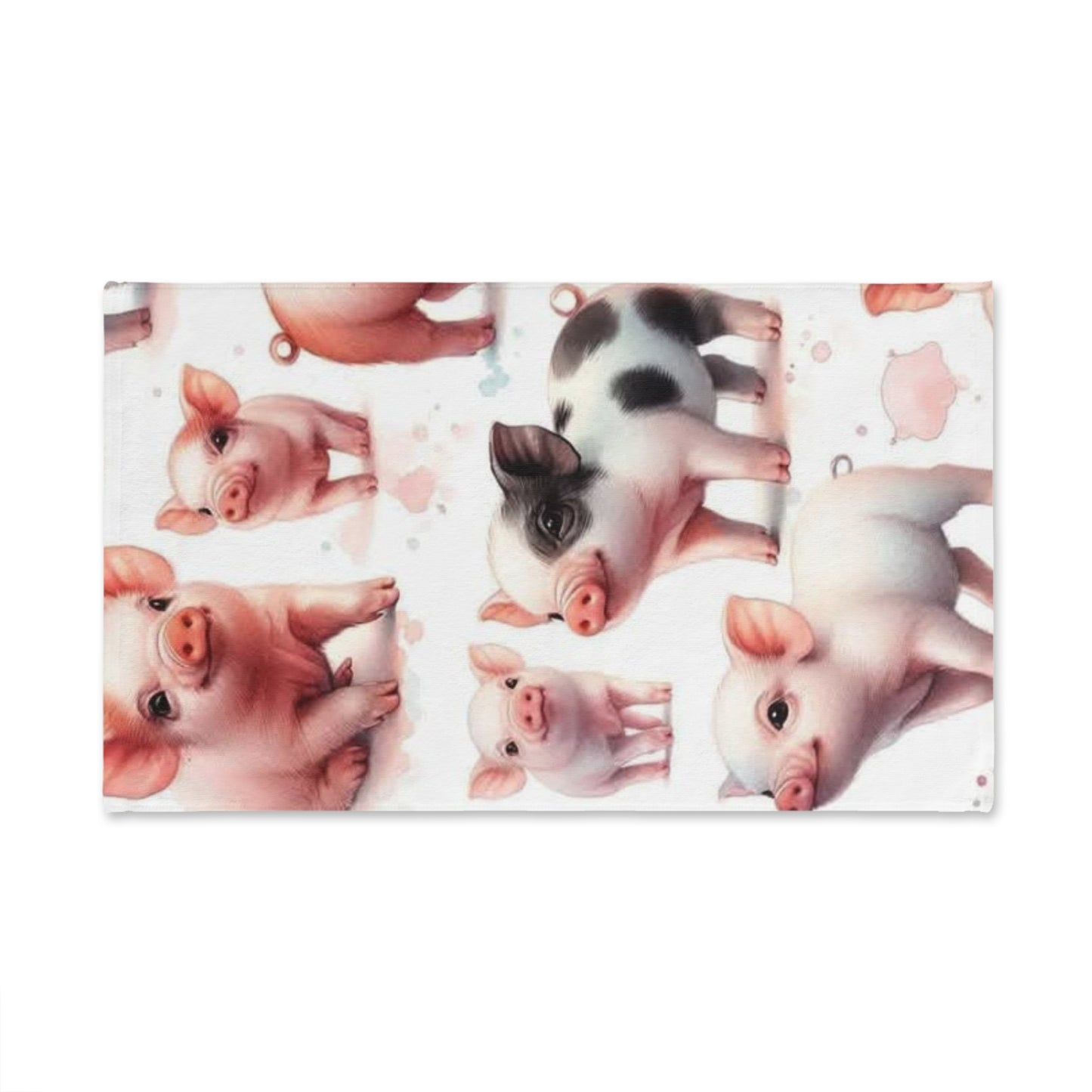 Cute Pig Hand Towel - Farmhouse Decor, Kitchen Towel, Animal Lover Gift, Fun Bathroom Accent, Unique Gift Idea