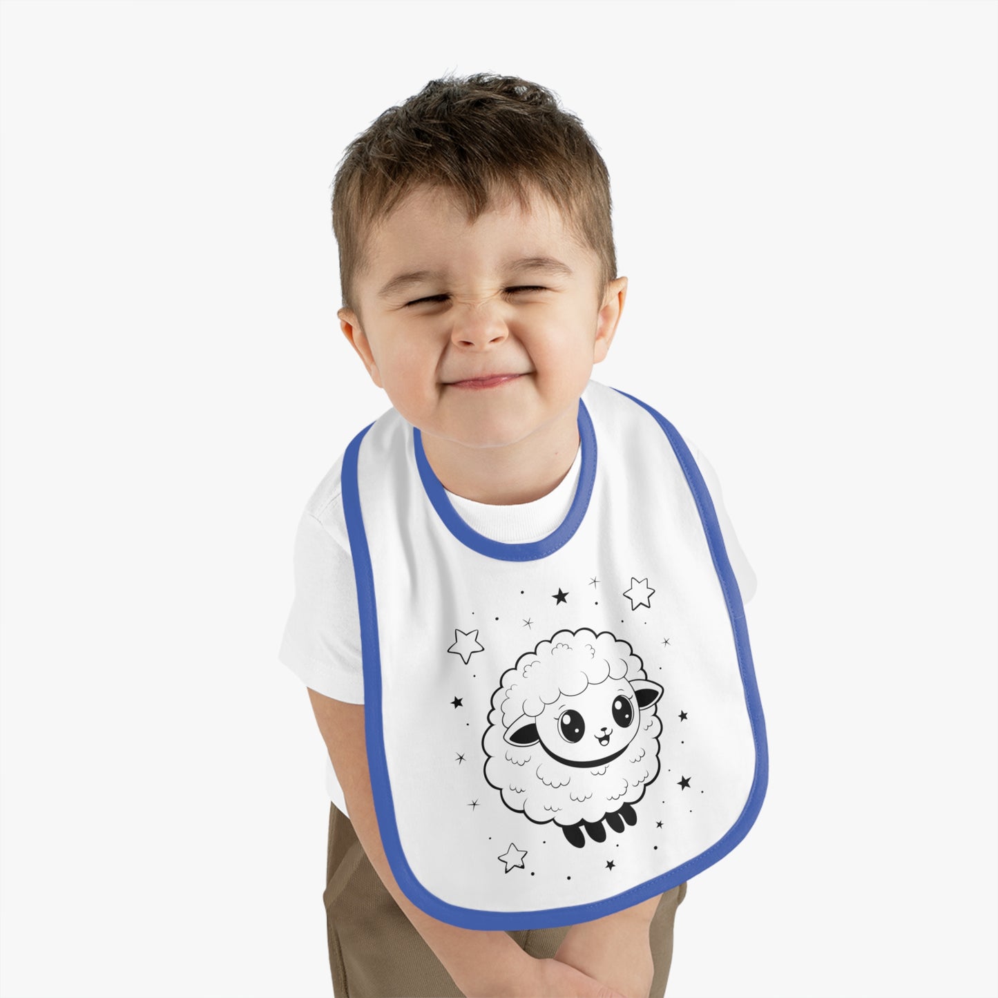Cute Sheep Baby Bib, Cute Drool Bib, Newborn Gift, Baby Shower Gift, Toddler Bib, Infant Feeding Accessory