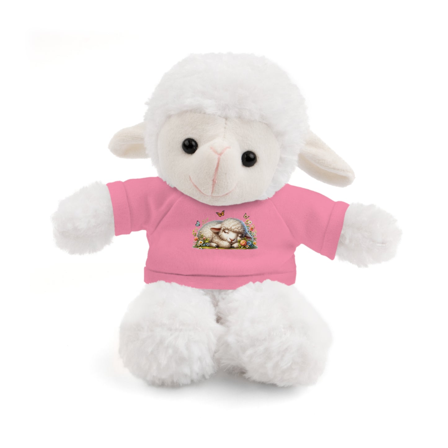 Stuffed Animals with Tee - Adorable Personalized Plush Toy, Baby Shower Gift, Kids' Birthday Party, Cuddle Buddy, Gift for All Occasions