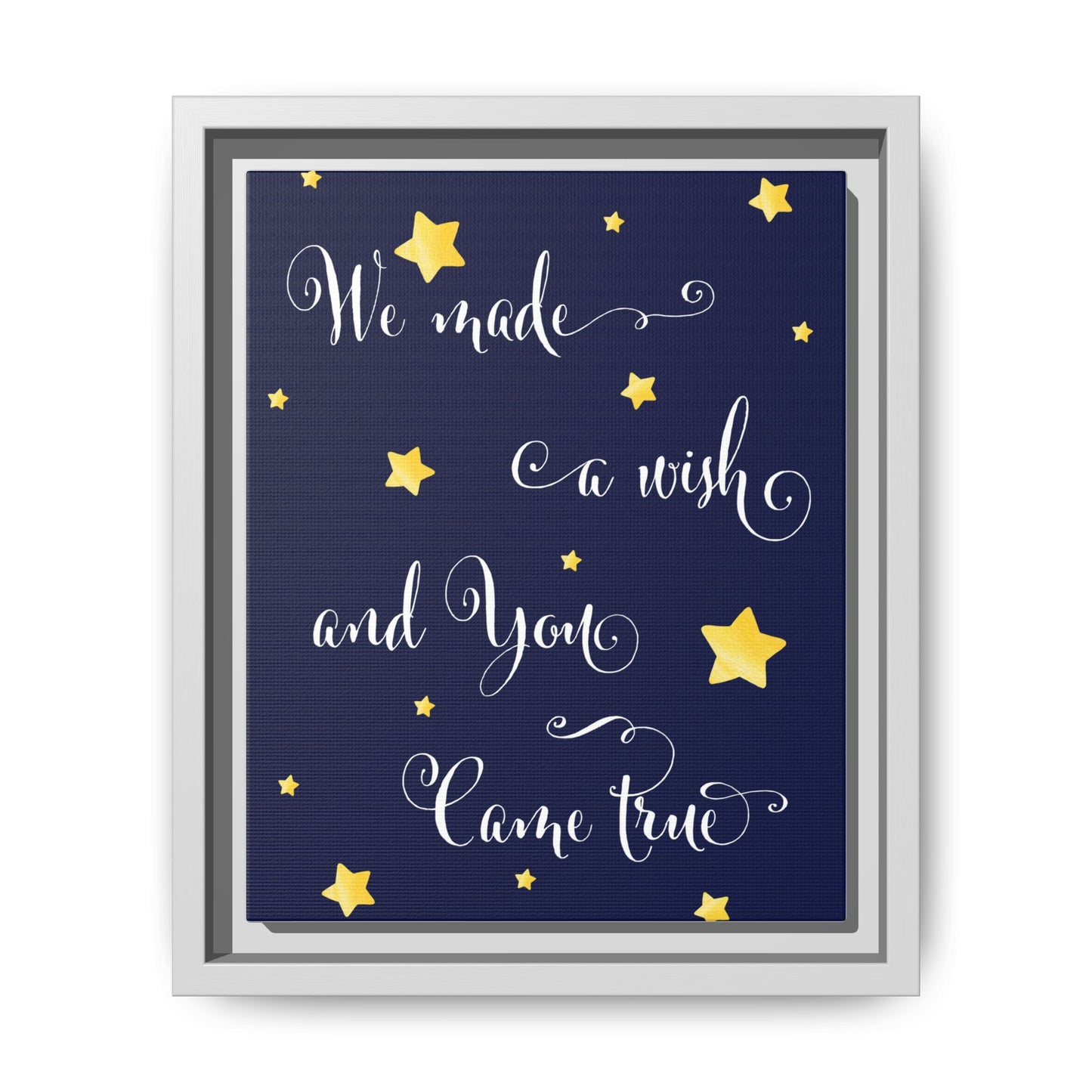Framed Canvas Wall Art - "We Made a Wish and You Came True" - Perfect Gift for Birthdays, Baby Showers, Nursery Decor, Home Accent, [...]