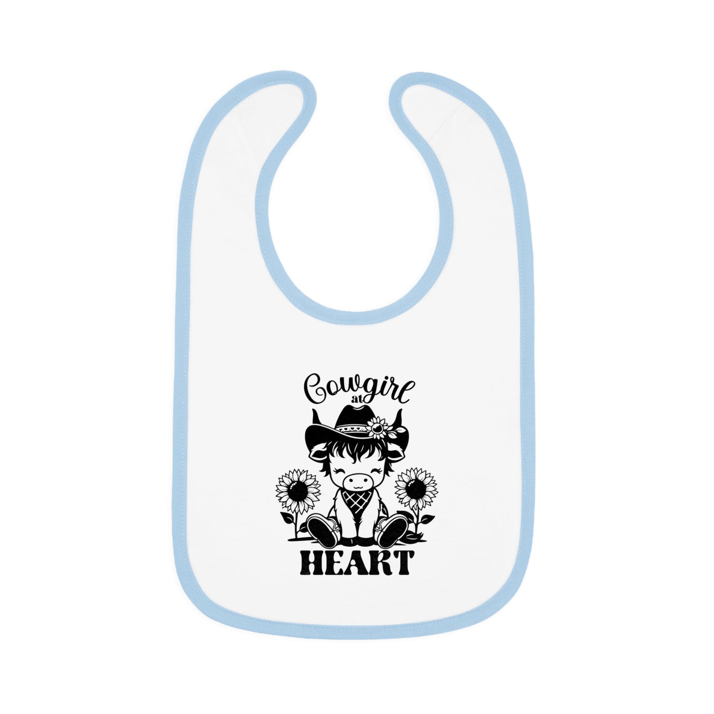 Cute Cowgirl Bib for Toddlers, Baby Shower Gift, Kids Feeding Bib, Nursery Decor, Heartfelt Gift for New Parents