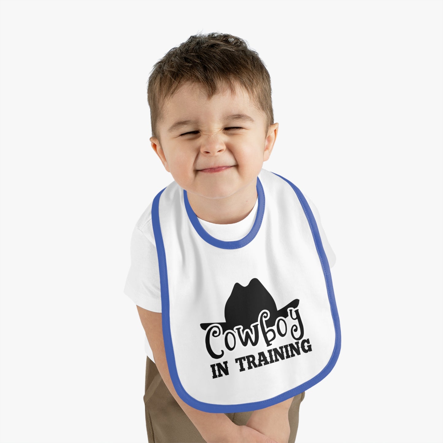 Cute Cowboy Bib for Toddlers - Perfect Baby Gift, Fun Baby Shower Present, Western Theme Feeding Bib, Adorable Baby Outfit