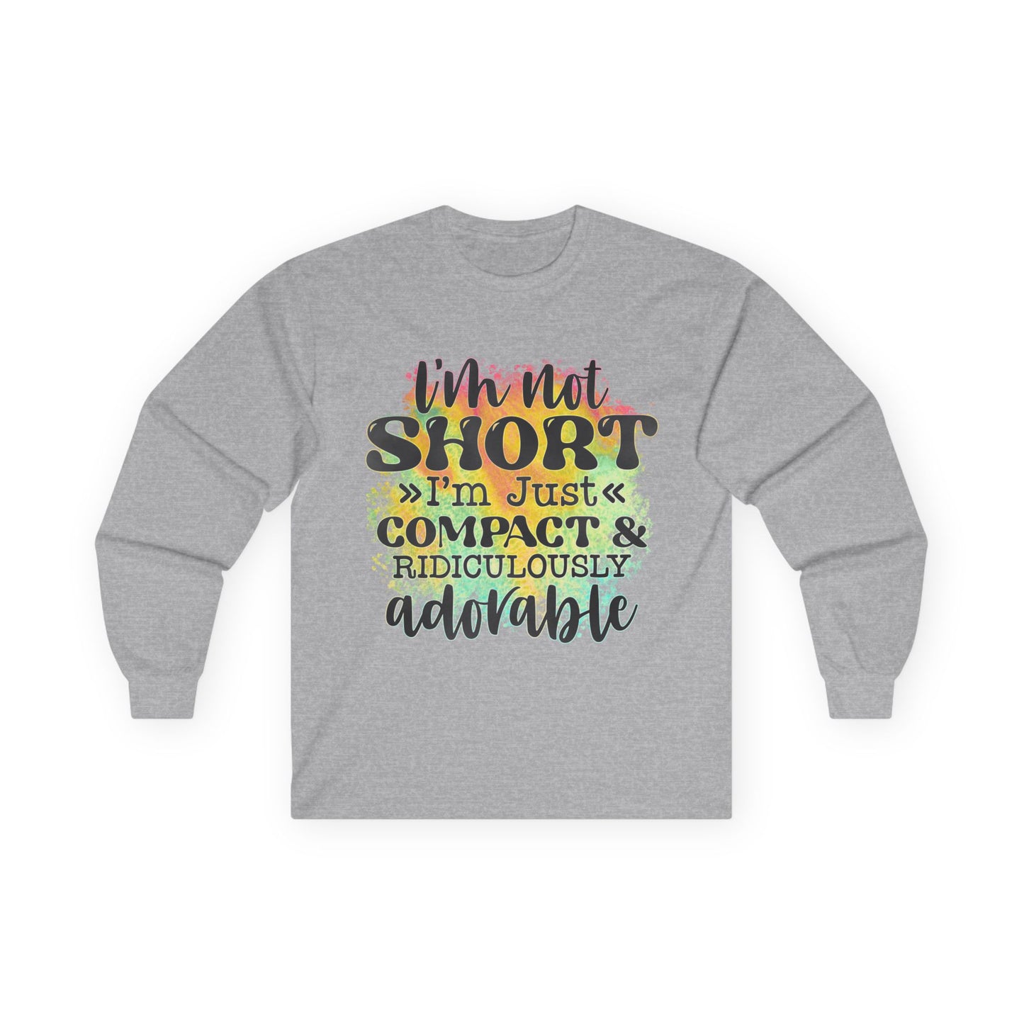 Adorable Long Sleeve Tee: I'm Not Short, I'm Just Compact, Funny Gift for Kids, Casual Wear, Birthdays, Everyday Humor