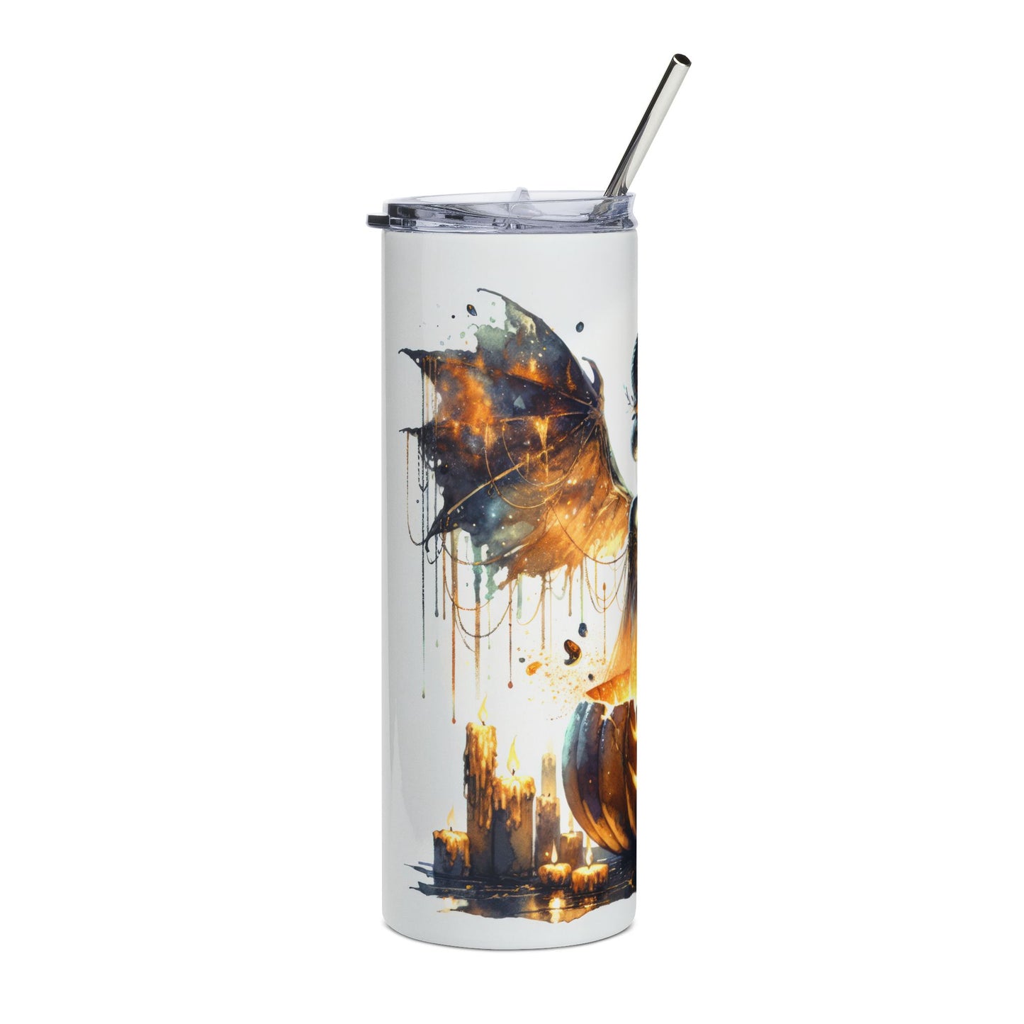 Halloween-Themed Stainless Steel Tumbler with Enchanting Design - Perfect for Fall Drinks, Gifting, and Celebrations