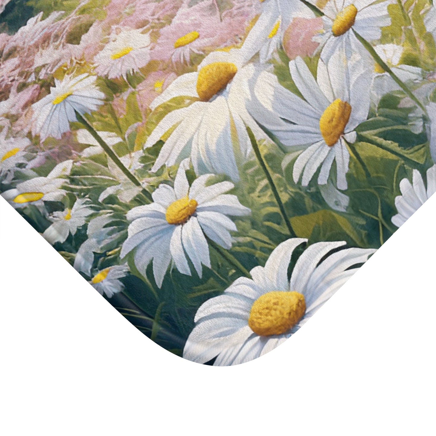 Floral Mountain Bath Mat, Nature Decor, Bathroom Accessories, Gift for Her, Cozy Home Decor