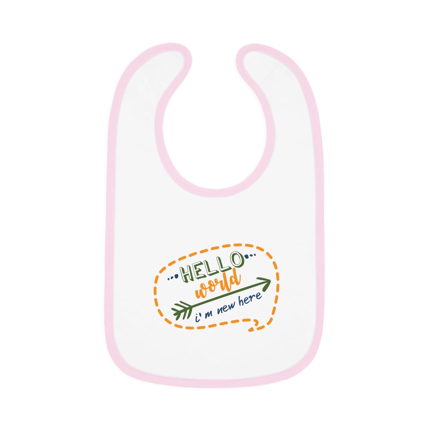 Hello World Baby Bib, Cute Baby Bib, Infants Bib, Newborn Gift, Baby Shower Present, Nursery Accessory