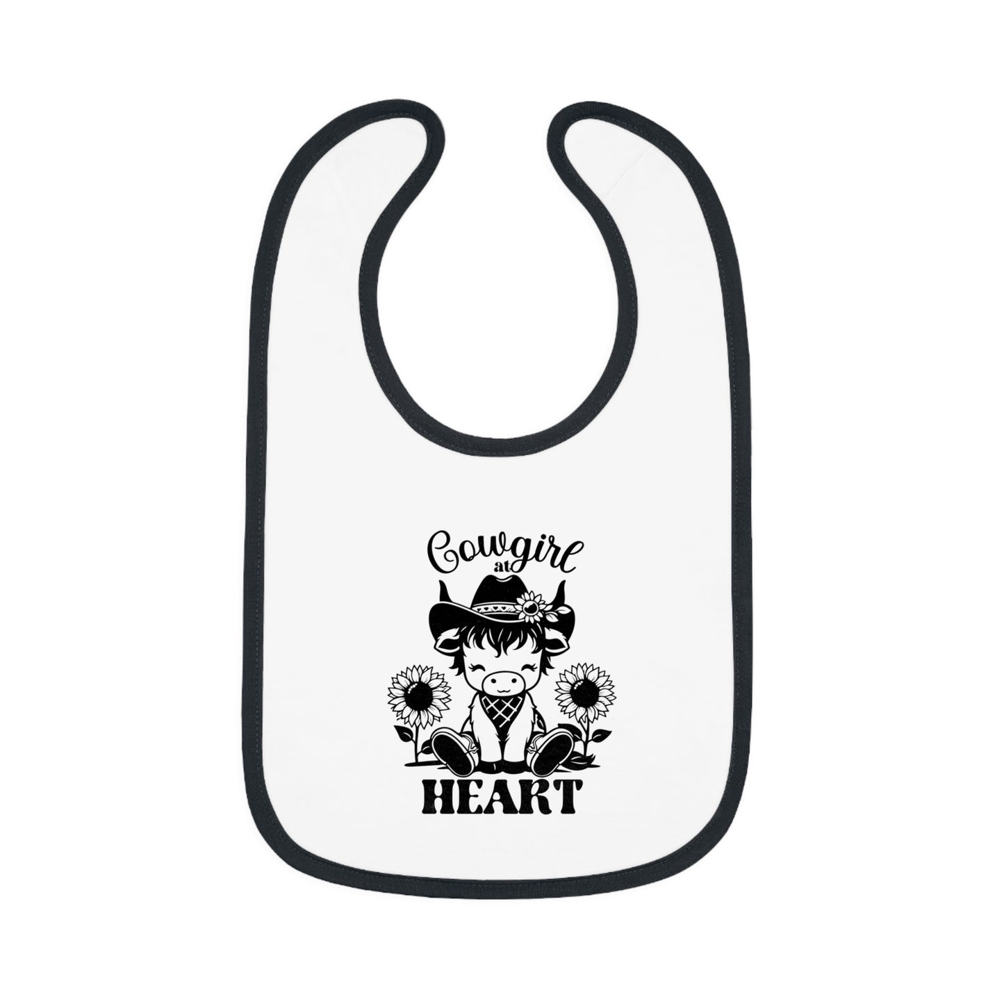Cute Cowgirl Bib for Toddlers, Baby Shower Gift, Kids Feeding Bib, Nursery Decor, Heartfelt Gift for New Parents