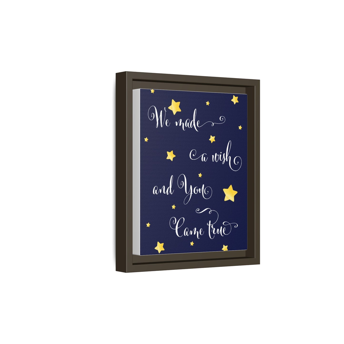 Framed Canvas Wall Art - "We Made a Wish and You Came True" - Perfect Gift for Birthdays, Baby Showers, Nursery Decor, Home Accent, [...]