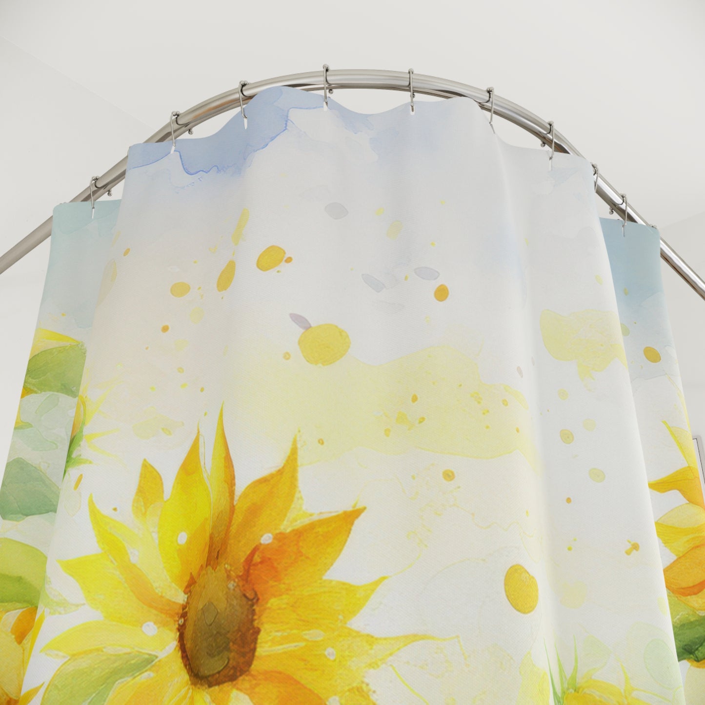 Cheerful Sunflower Shower Curtains, Floral Bathroom Decor, Boho Home Accents, Spring/Summer Vibes, Gift for Nature Lovers