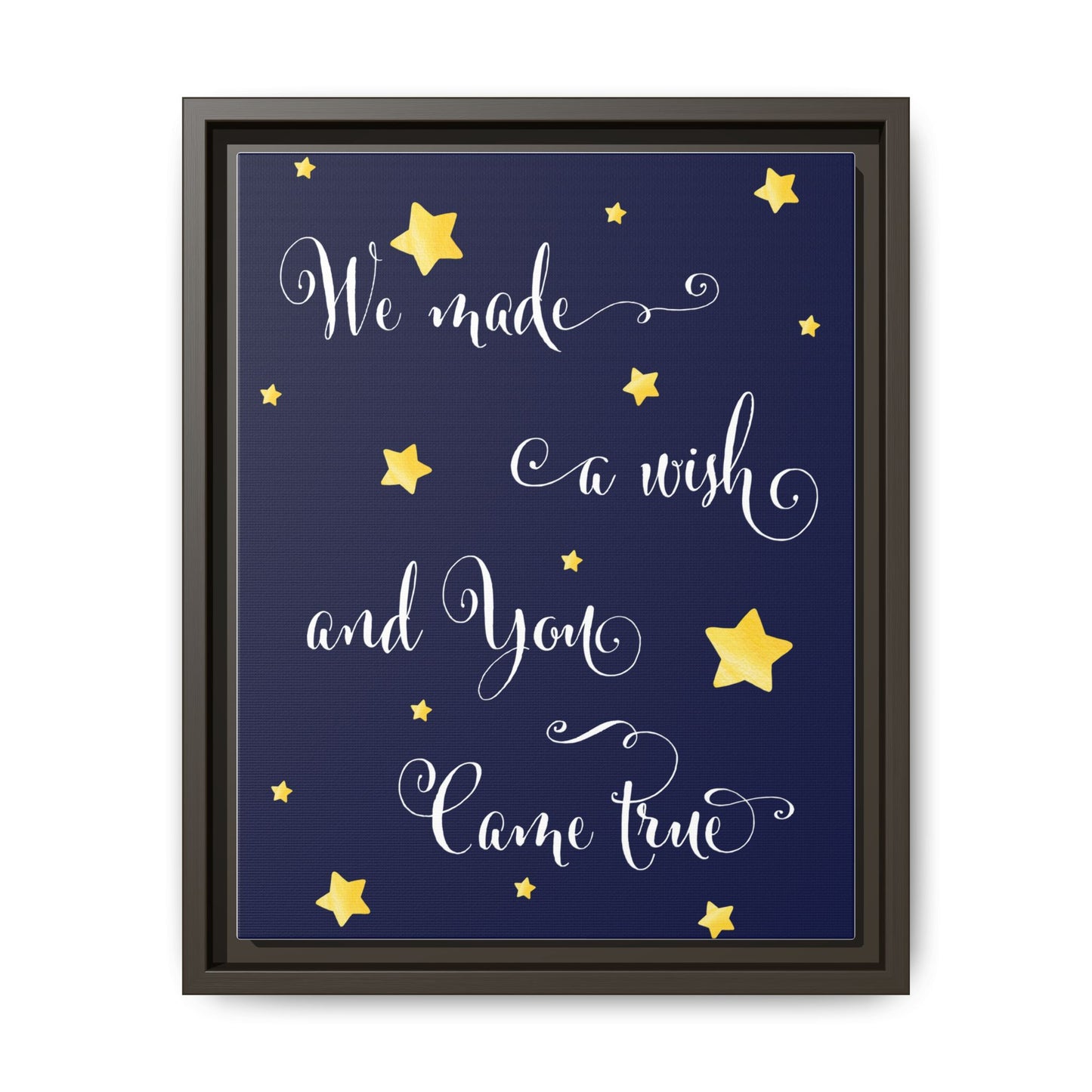 Framed Canvas Wall Art - "We Made a Wish and You Came True" - Perfect Gift for Birthdays, Baby Showers, Nursery Decor, Home Accent, [...]