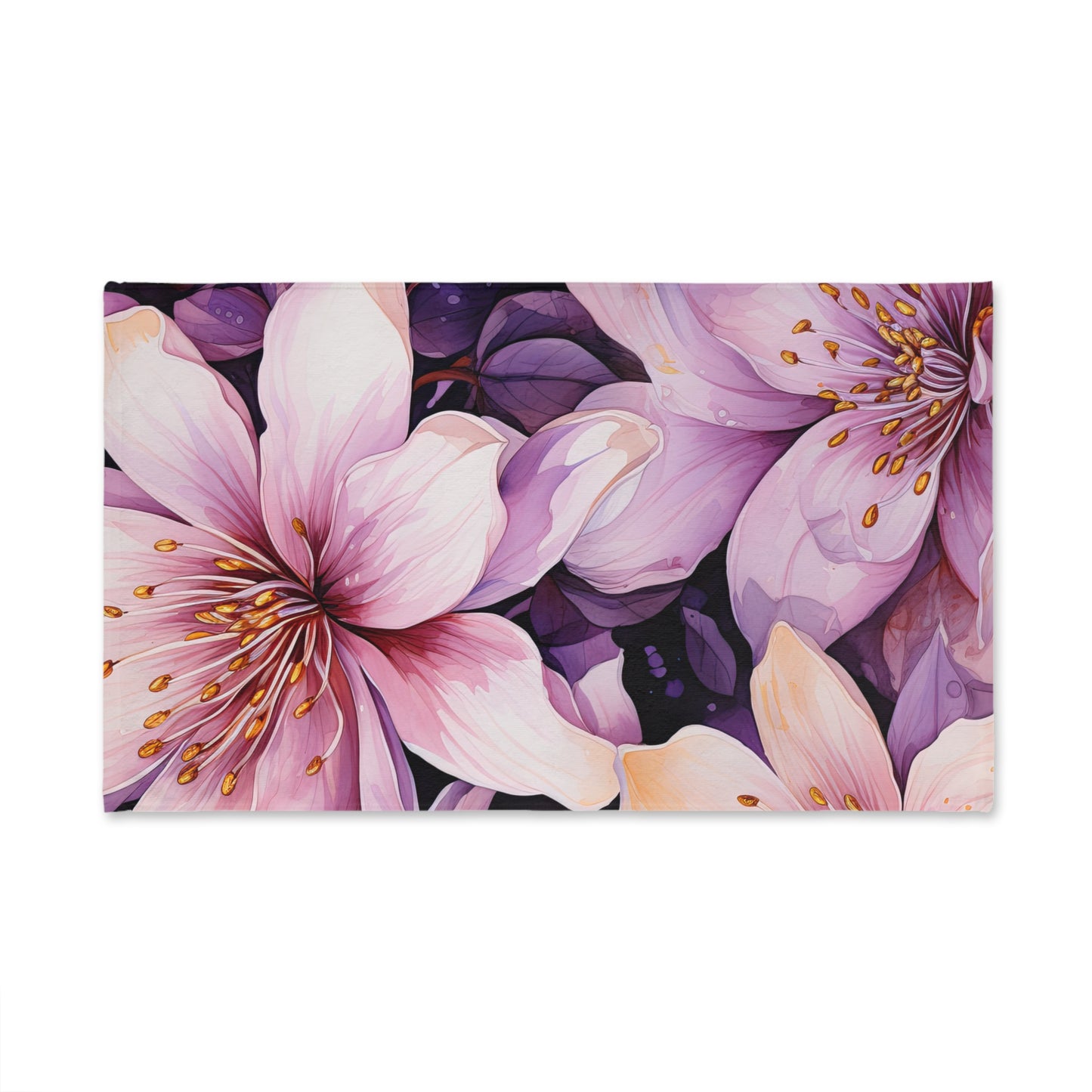 Floral Hand Towel - Vibrant Blossom Decor for the Kitchen, Bathroom, Wedding Gift, Mother's Day, Spring Home Decor