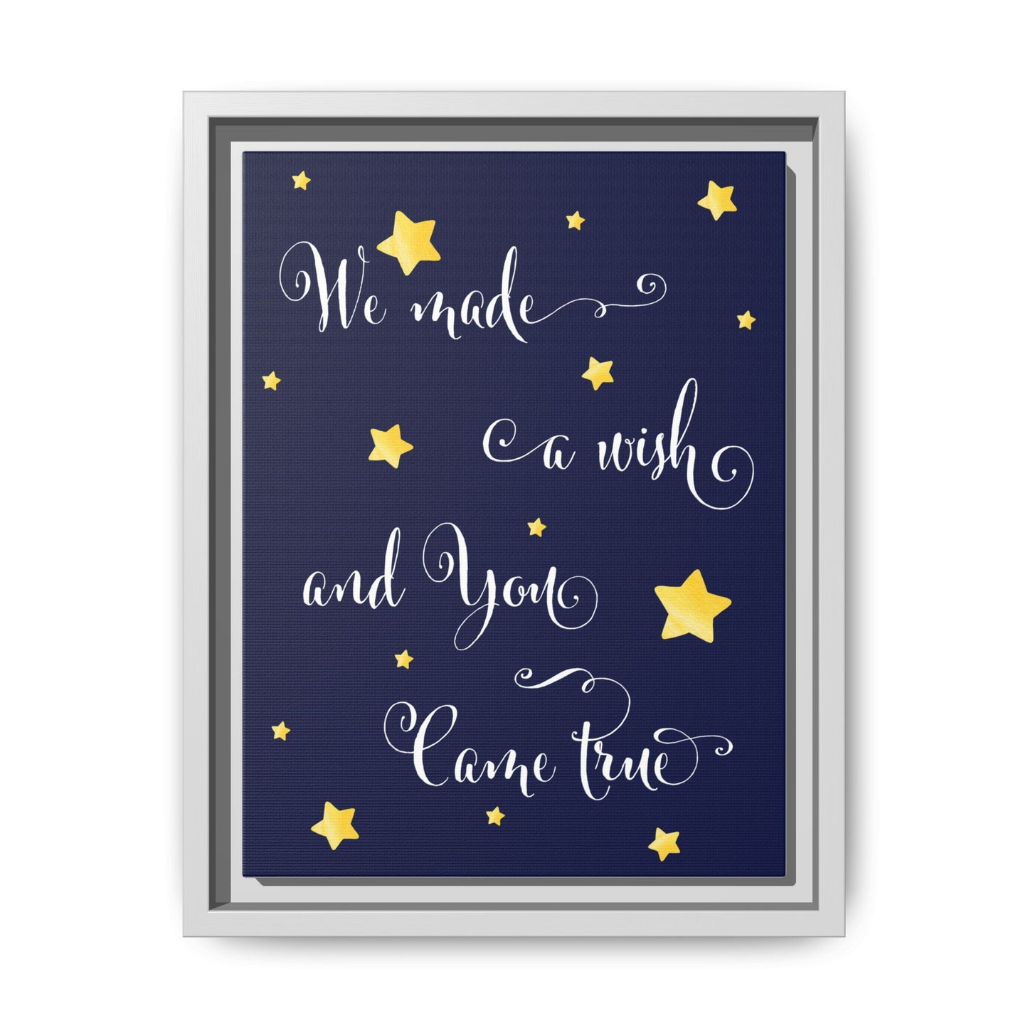 Framed Canvas Wall Art - "We Made a Wish and You Came True" - Perfect Gift for Birthdays, Baby Showers, Nursery Decor, Home Accent, [...]