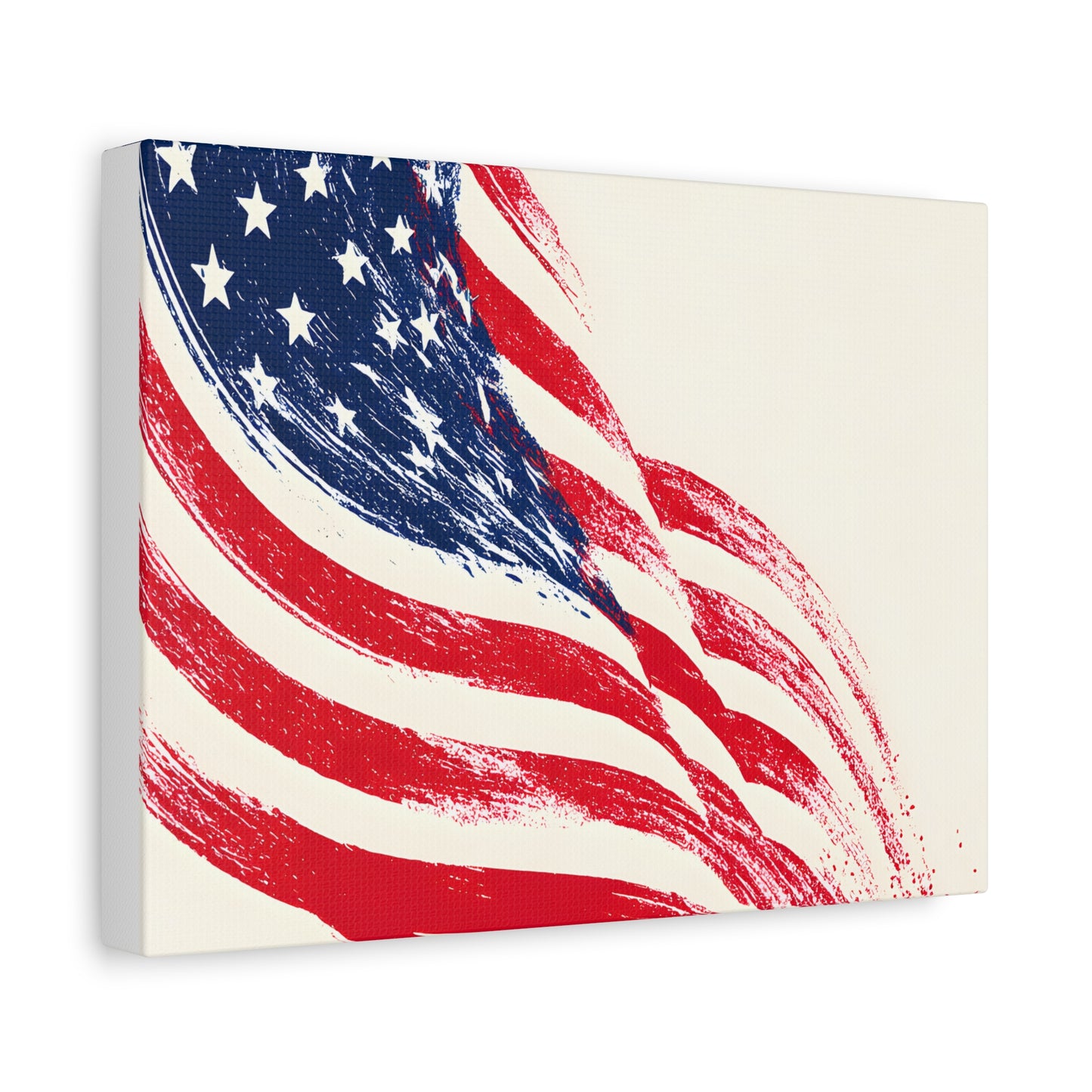 Patriotic Canvas Artwork, Wall Decor, American Flag Art, Home Decoration, July 4th Decor, Gift for Veterans