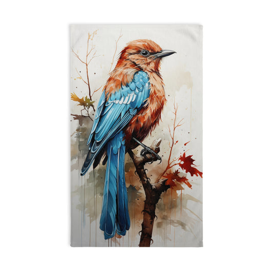Artistic Bird Hand Towel | Nature Decor, Kitchen Accessories, Eco-Friendly Gift, Bath Towel, Animal Lovers