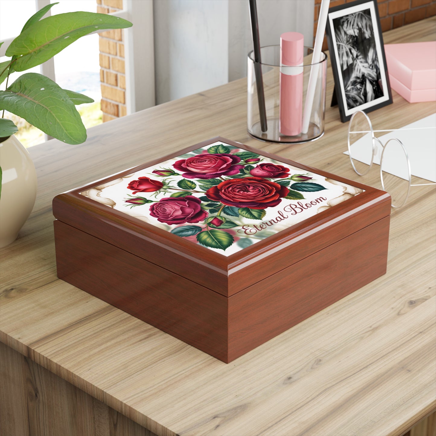 Elegant Floral Jewelry Box | Eternal Bloom Design, Jewelry Storage, Gift for Her, Wedding, Anniversary, Storage Box