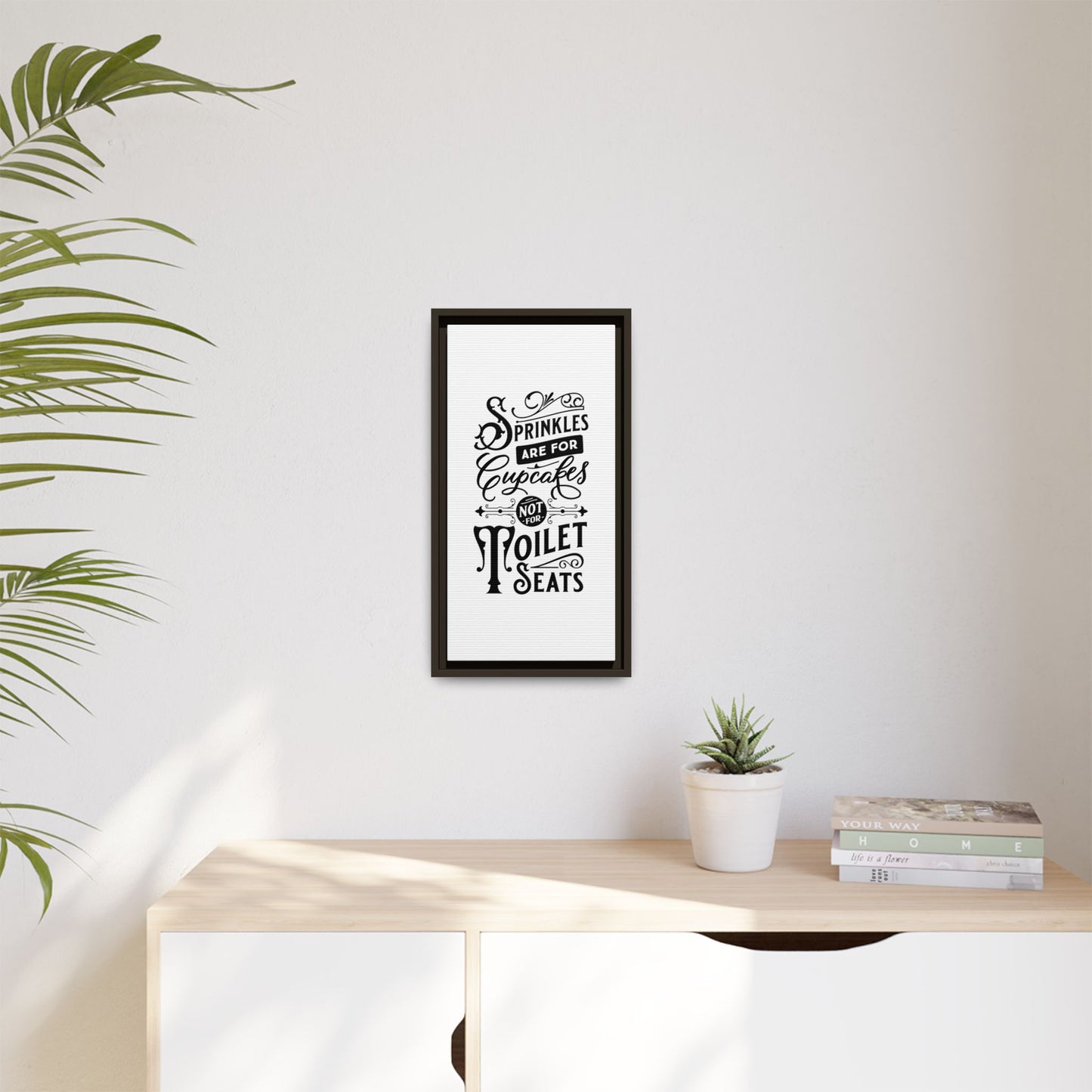 Framed Wall Art Print - Kitchen Decor, Funny Quote Art, Gift for Bakers, Home Sweet Home, Cupcake Lover Decor