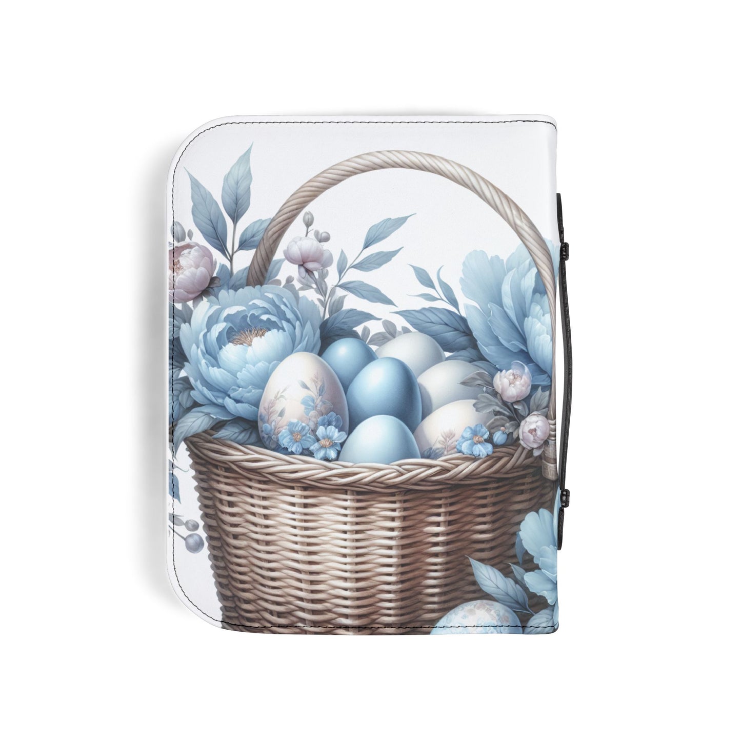 Inspirational Bible Cover with Floral Design, Christian Gift, Psalm 118:24, Easter Accessory, Faith Journal Case, Blue Floral Cover