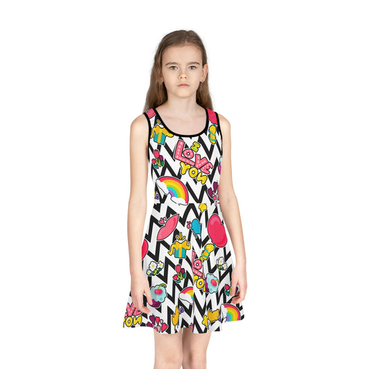 Girls' Colorful Retro Sundress