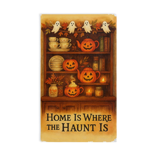 Halloween Hand Towel, Spooky Kitchen Decor, Pumpkin Themed Towel, Ghosts & Jack-o-Lanterns, Fall Home Accents, Seasonal Gift