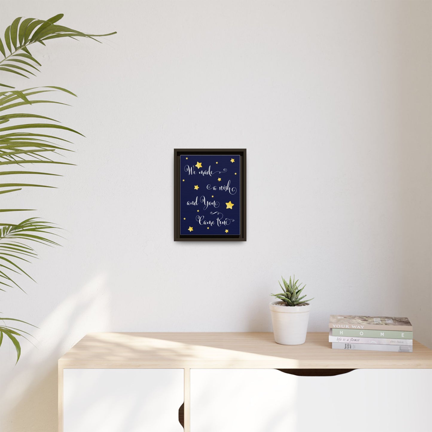 Framed Canvas Wall Art - "We Made a Wish and You Came True" - Perfect Gift for Birthdays, Baby Showers, Nursery Decor, Home Accent, [...]