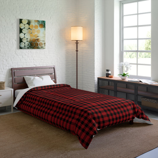 Cozy Buffalo Plaid Comforter | Rustic Bedding, Cabin Decor, Winter Warmth, Gift for Home, Cozy Bedroom