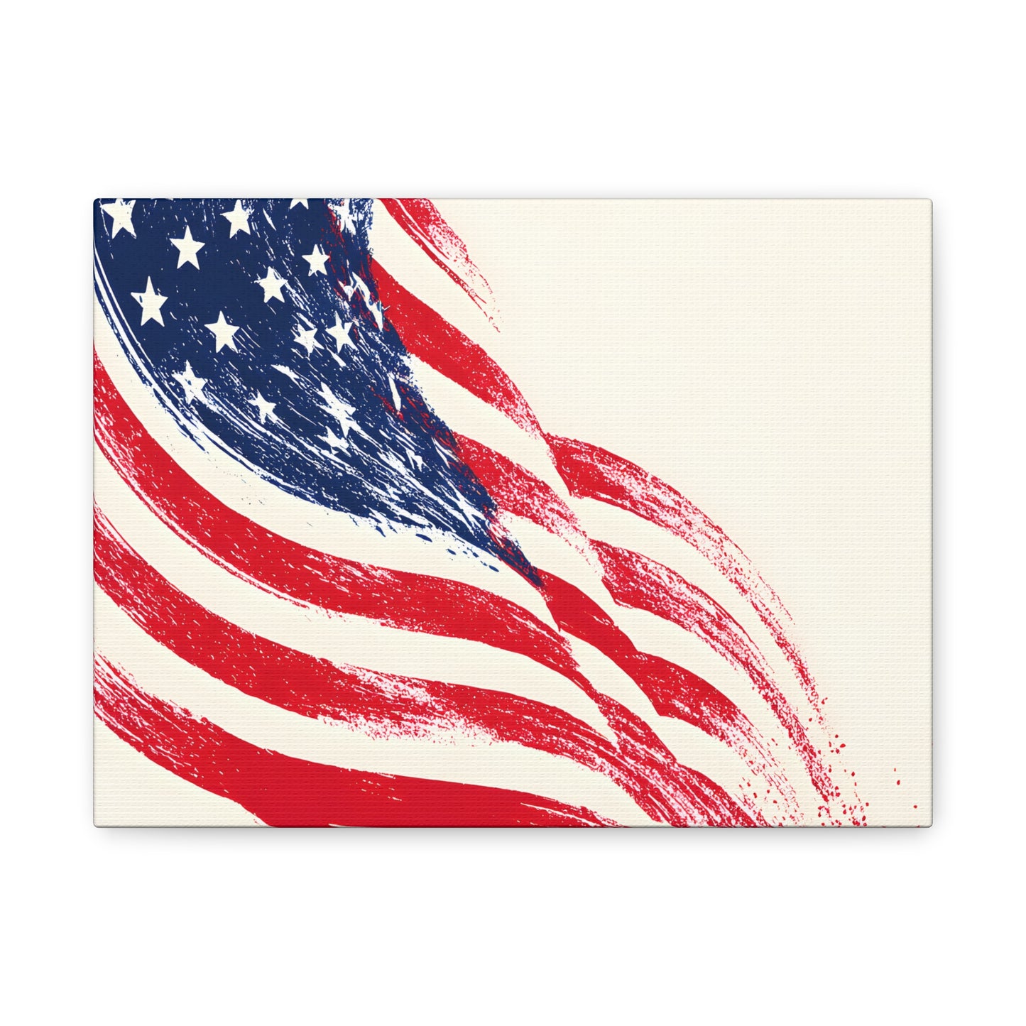 Patriotic Canvas Artwork, Wall Decor, American Flag Art, Home Decoration, July 4th Decor, Gift for Veterans