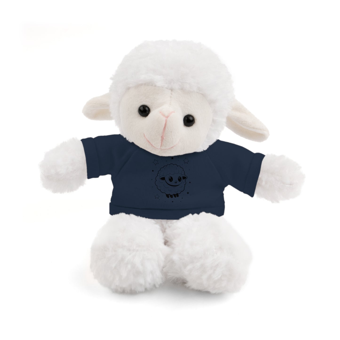 Cute Plush Sheep Toy with Custom Tee, Gift for Kids, Baby Shower Gift, Nursery Decor, Stuffed Lamb