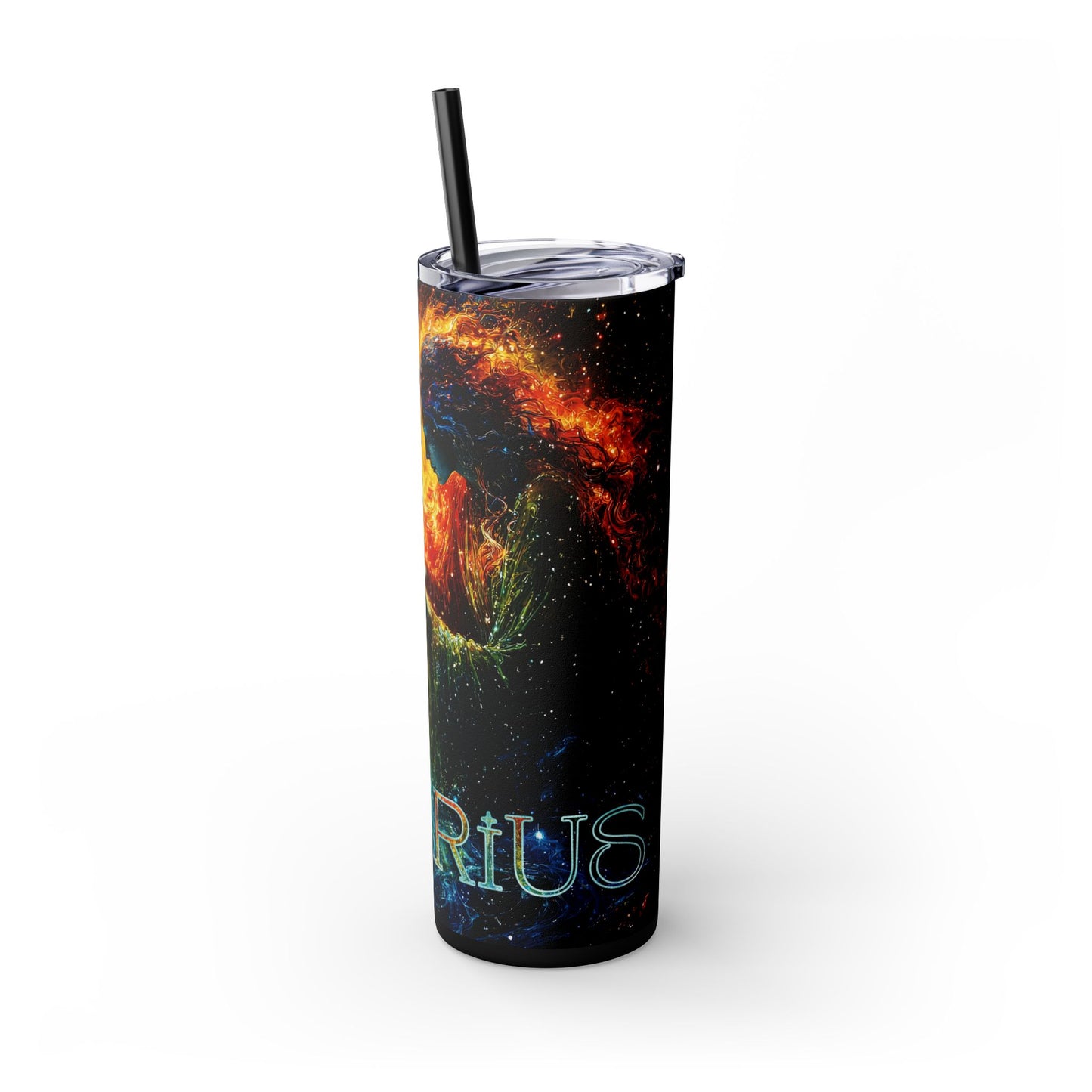 Vibrant Aquarius Skinny Tumbler, 20oz -  Travel Mug, Galaxy Drink Holder - Perfect for Gifts, Parties, Home