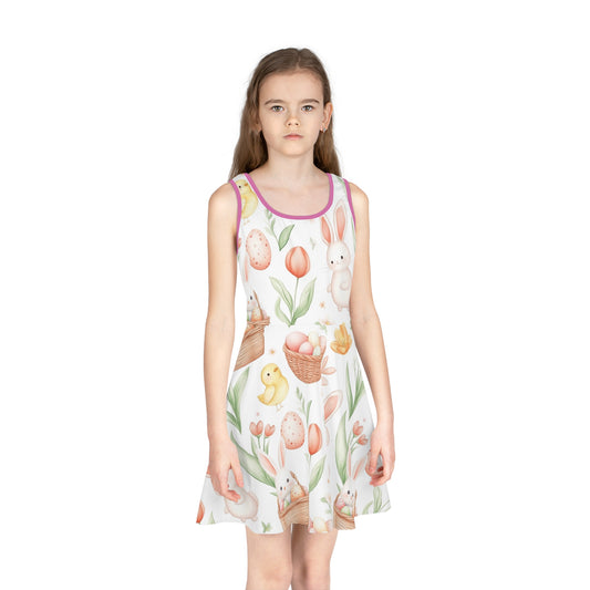 Charming Easter Bunny Girls' Sundress
