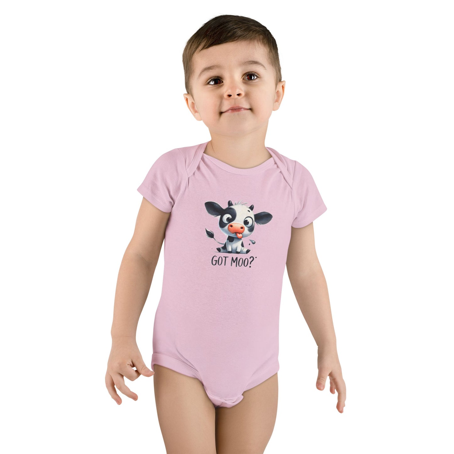 Cute Cow Baby Onesie - 'Got Moo?' Animal Print Newborn Gift, Baby Shower Outfit, Toddler Clothes, Funny Baby Bodysuit