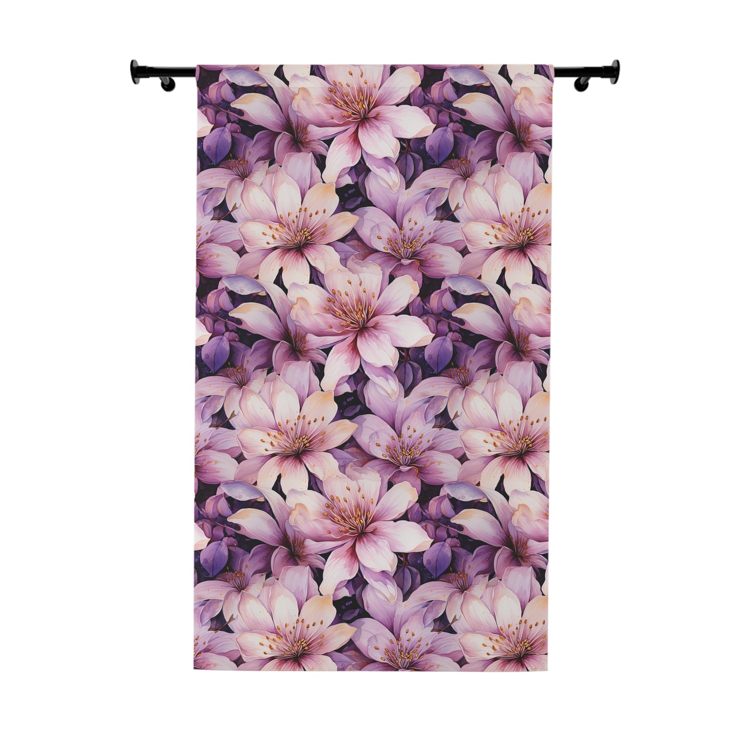 Elegant Floral Window Curtain for Home Décor, Living Room Drapes, Bedroom Shades, Spring Decoration, Flower Print Curtains