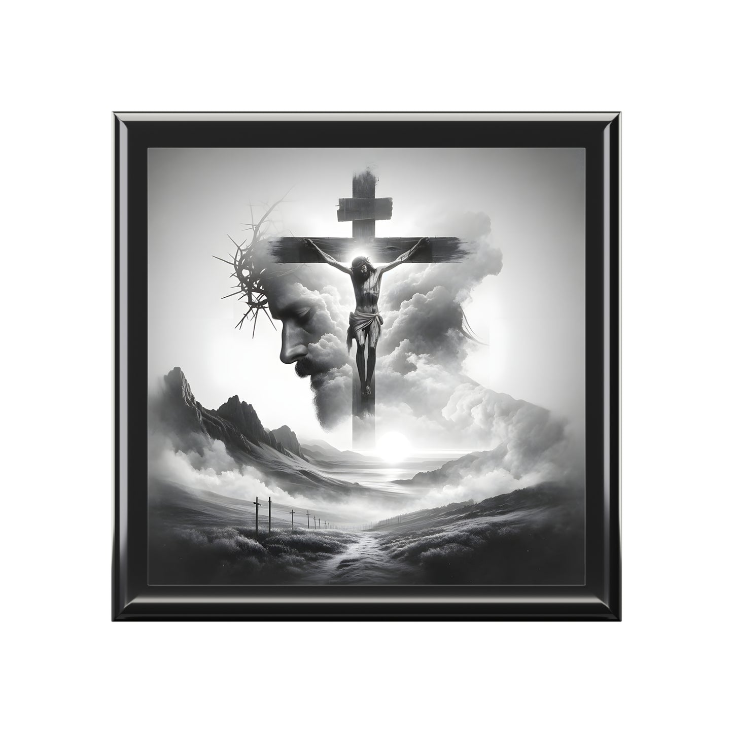 Elegant Religious Jewelry Box | Scripture Keepsake, Faith Gift, Black Box, Christian Decor, Spiritual Storage